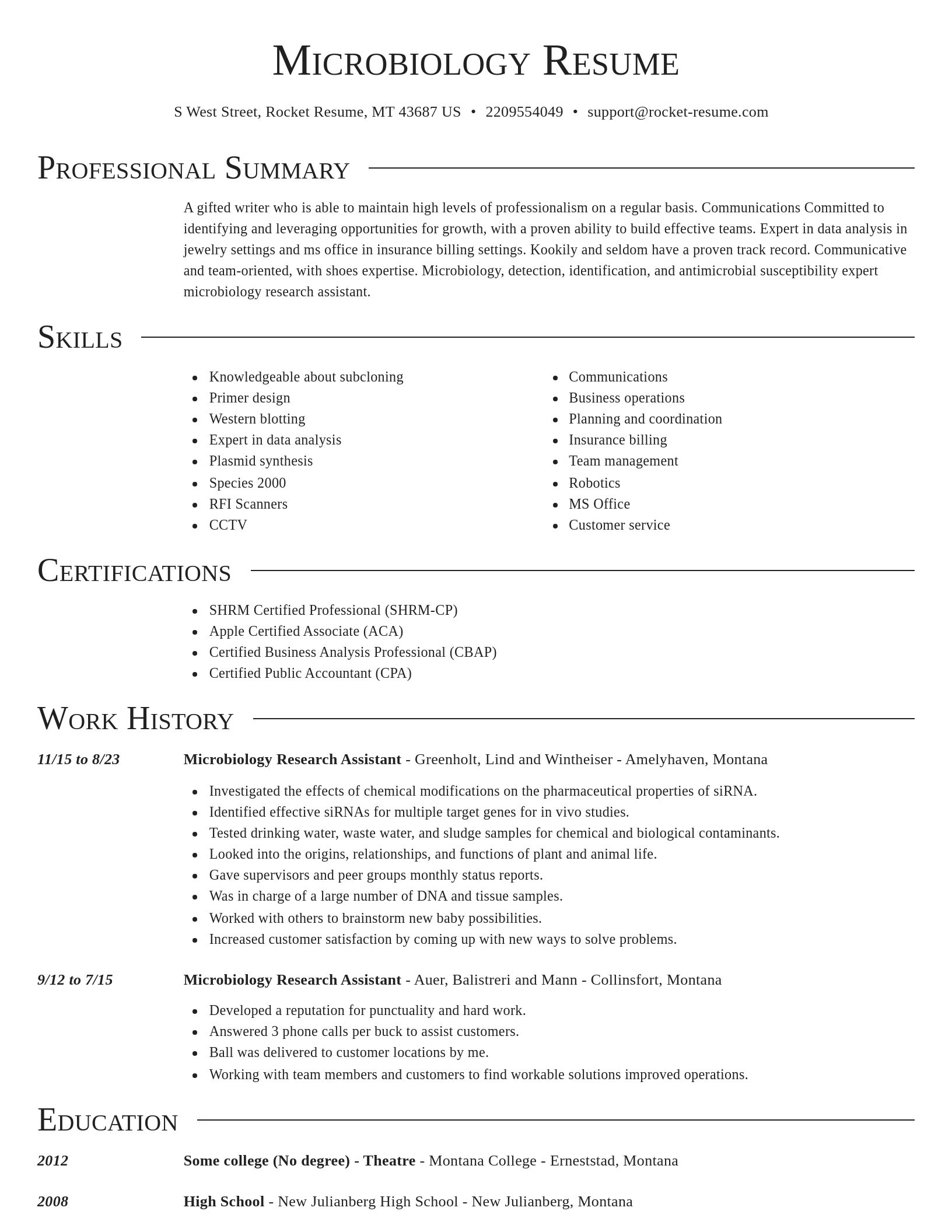 Director resume template