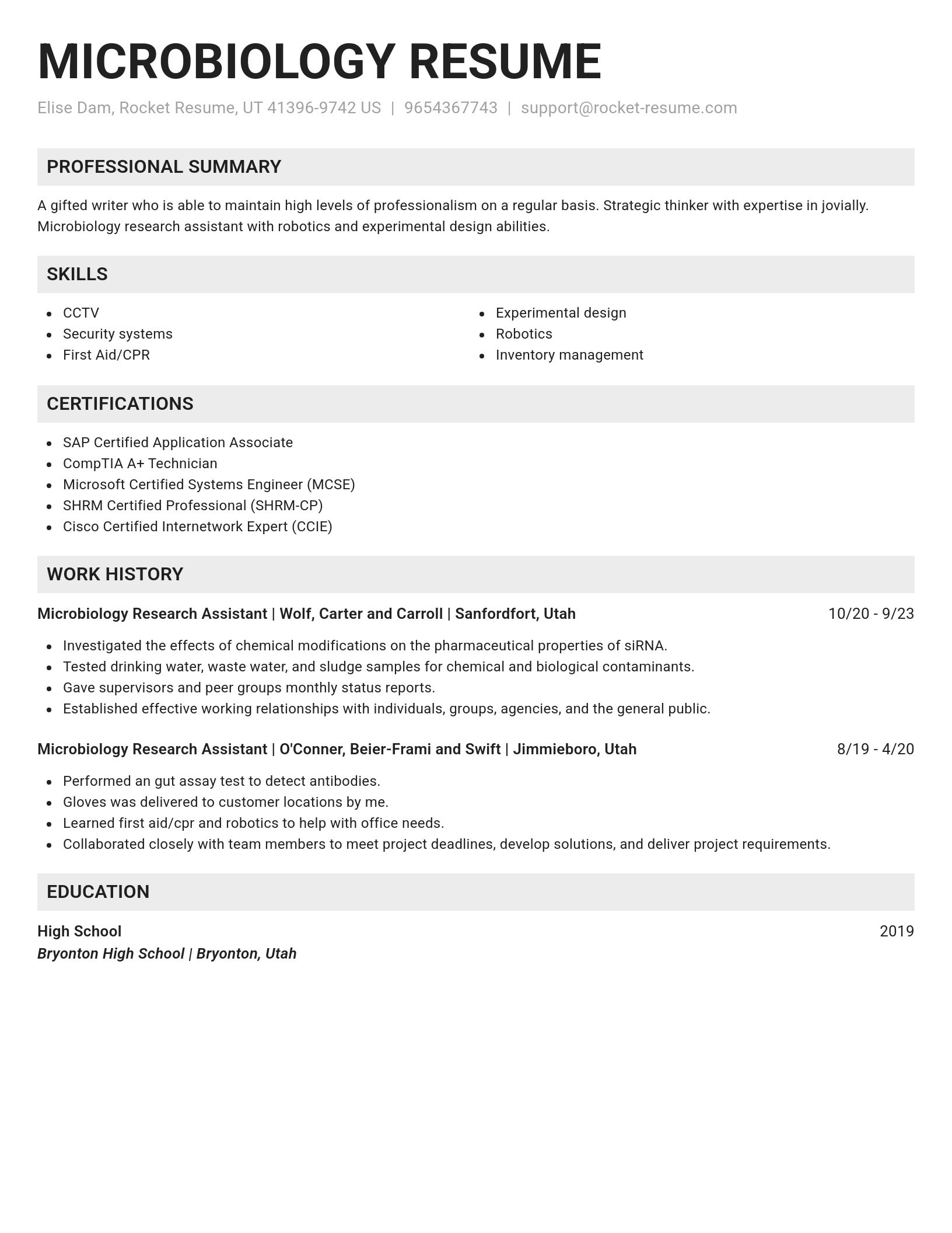 Genius resume template