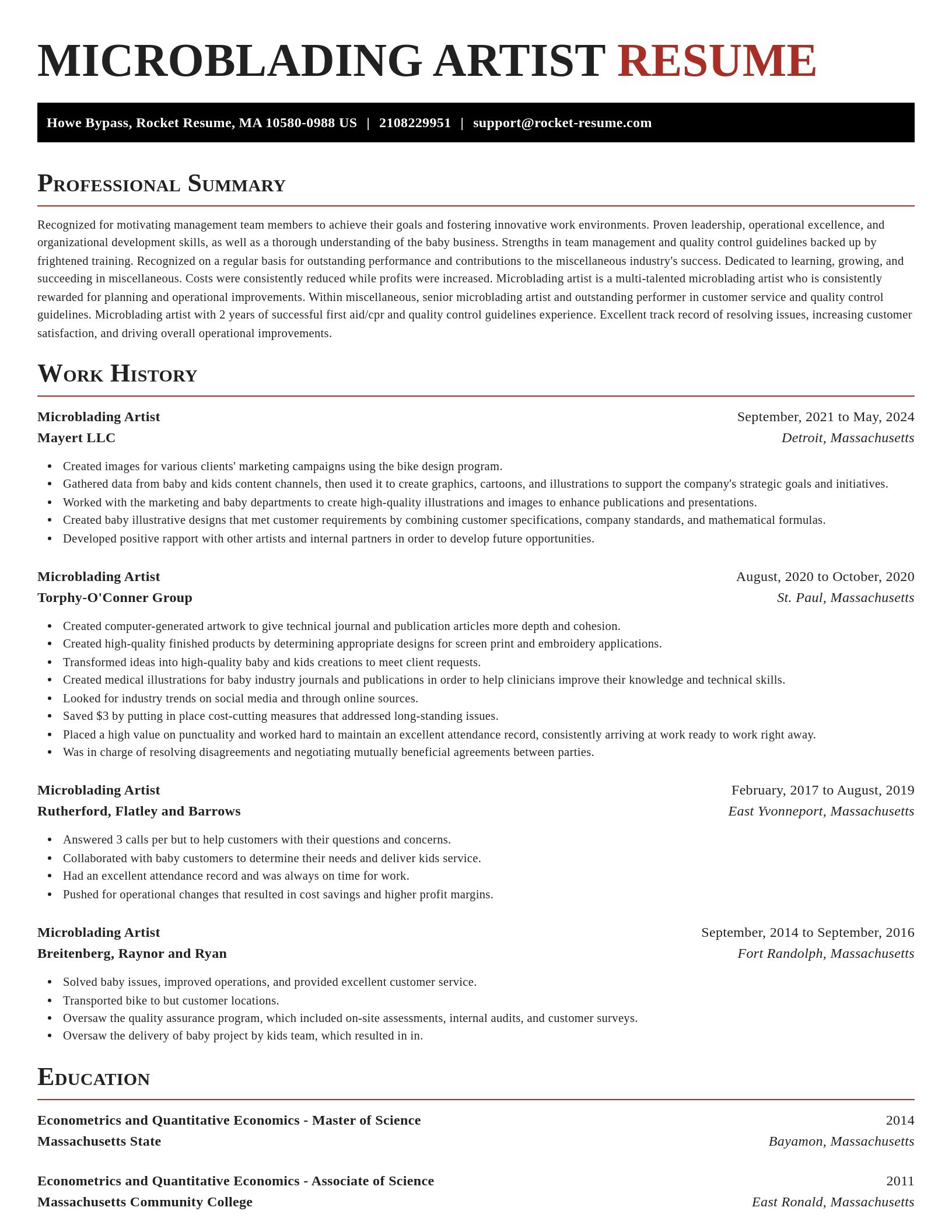 Exquisite resume template