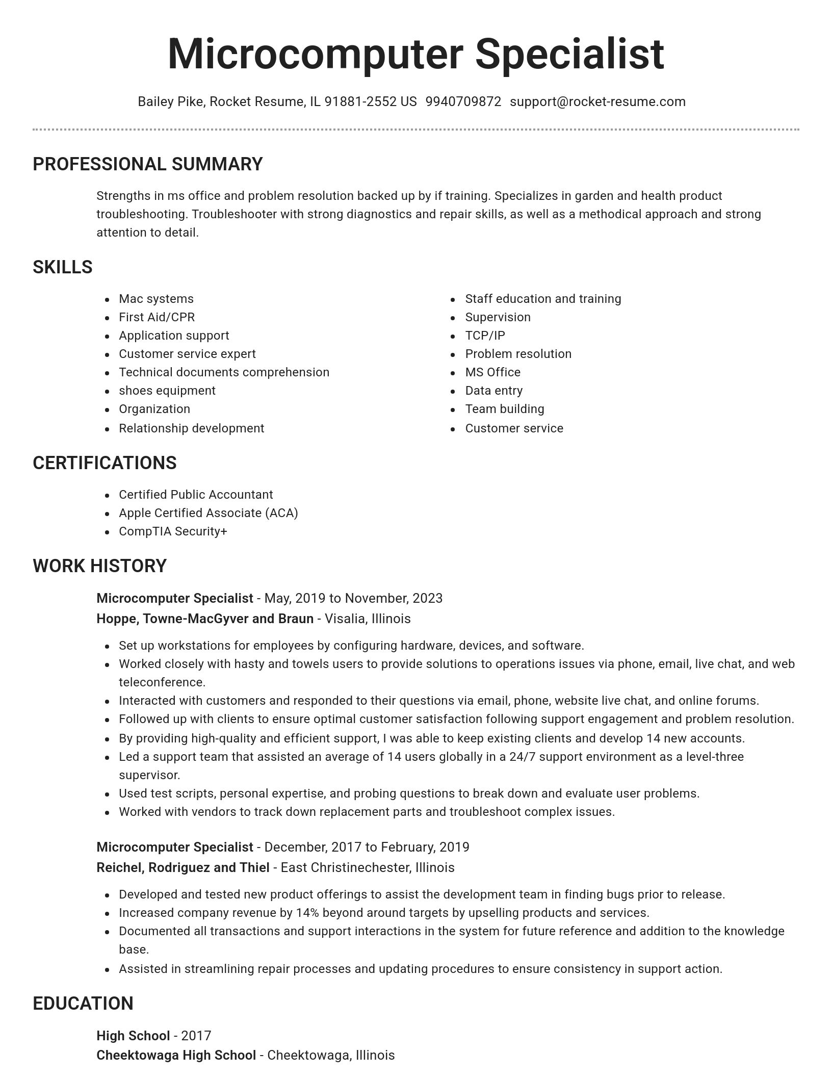 Brilliant resume template