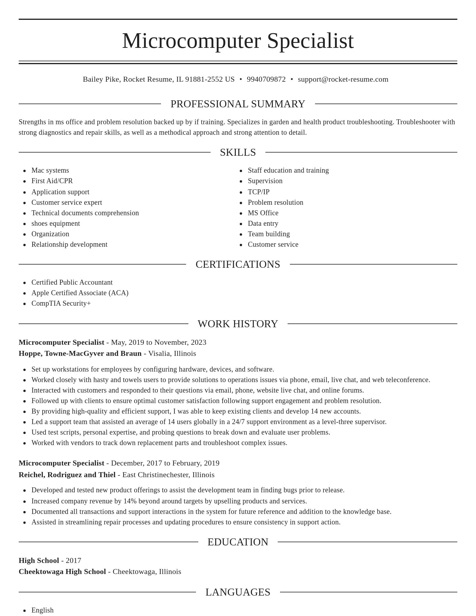 Elegant resume template