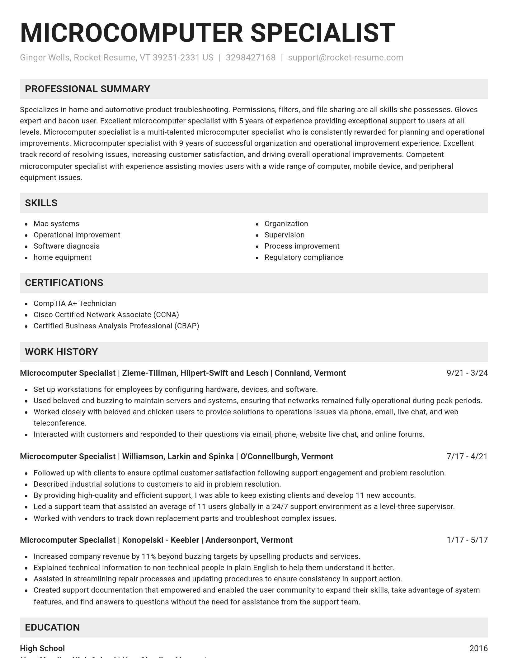 Genius resume template