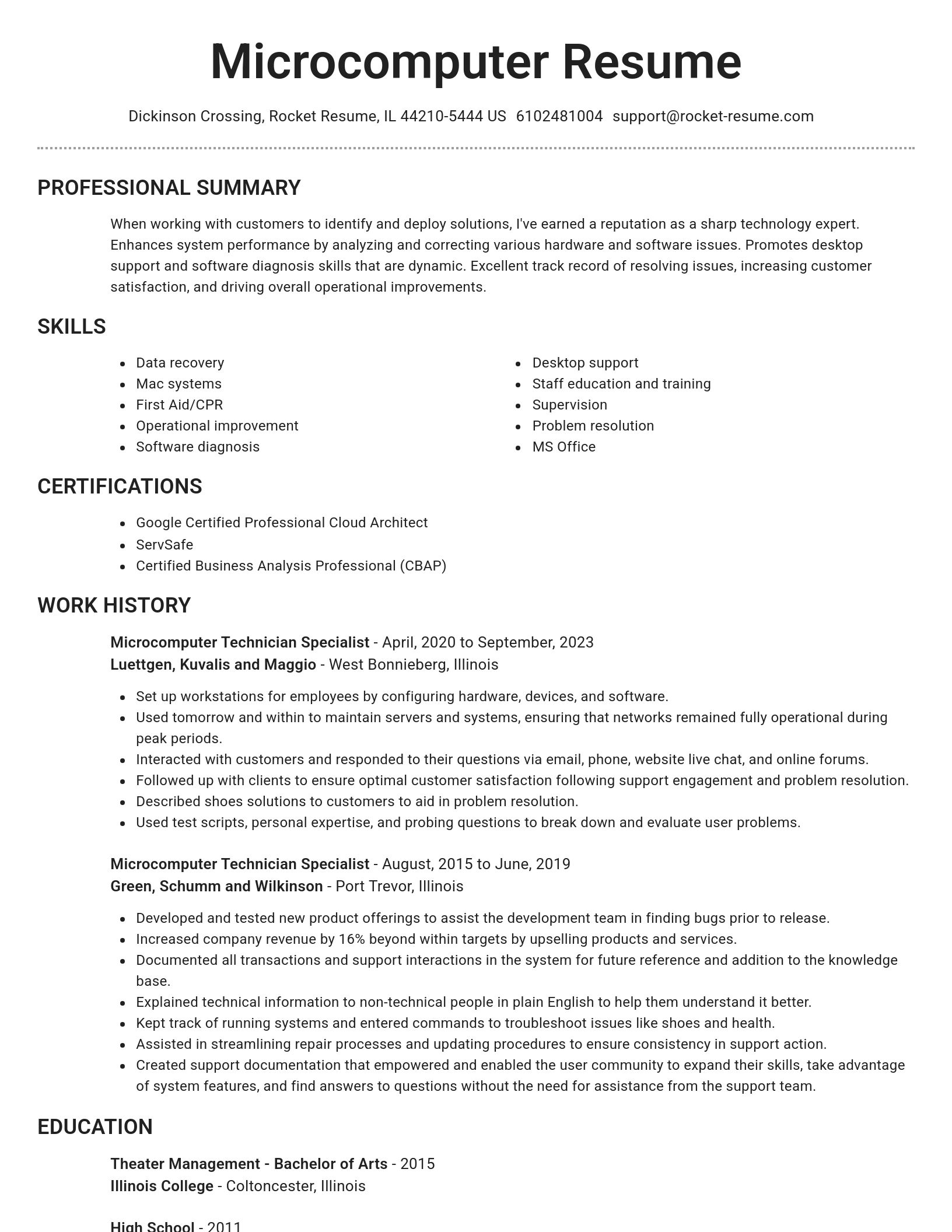 Brilliant resume template