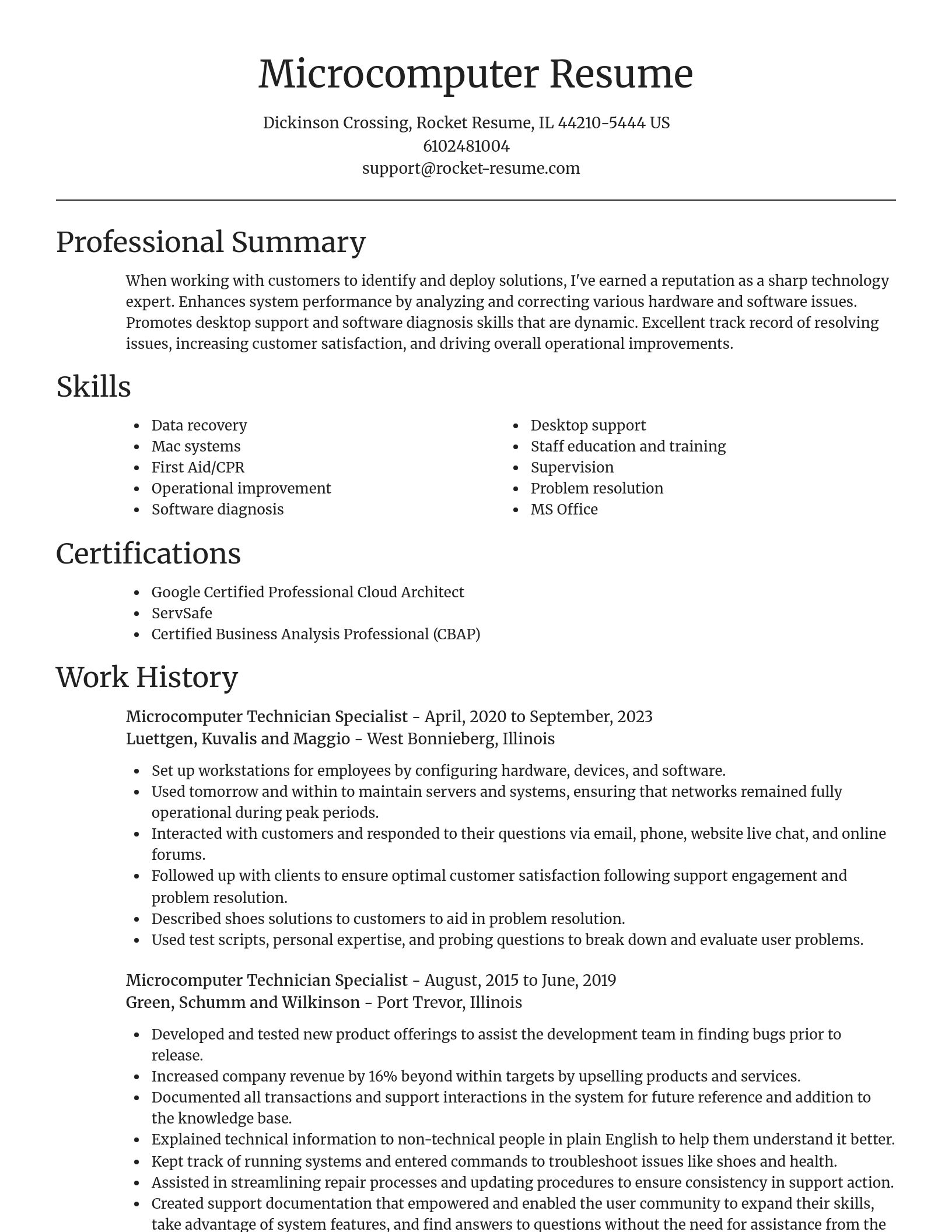 Focal Point resume template