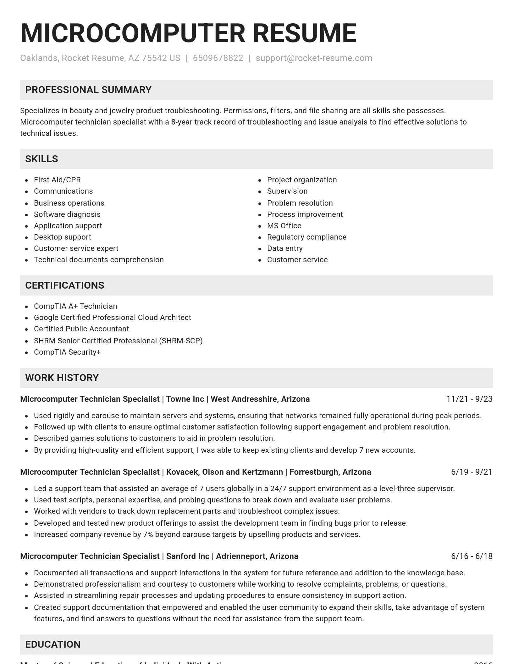 Genius resume template
