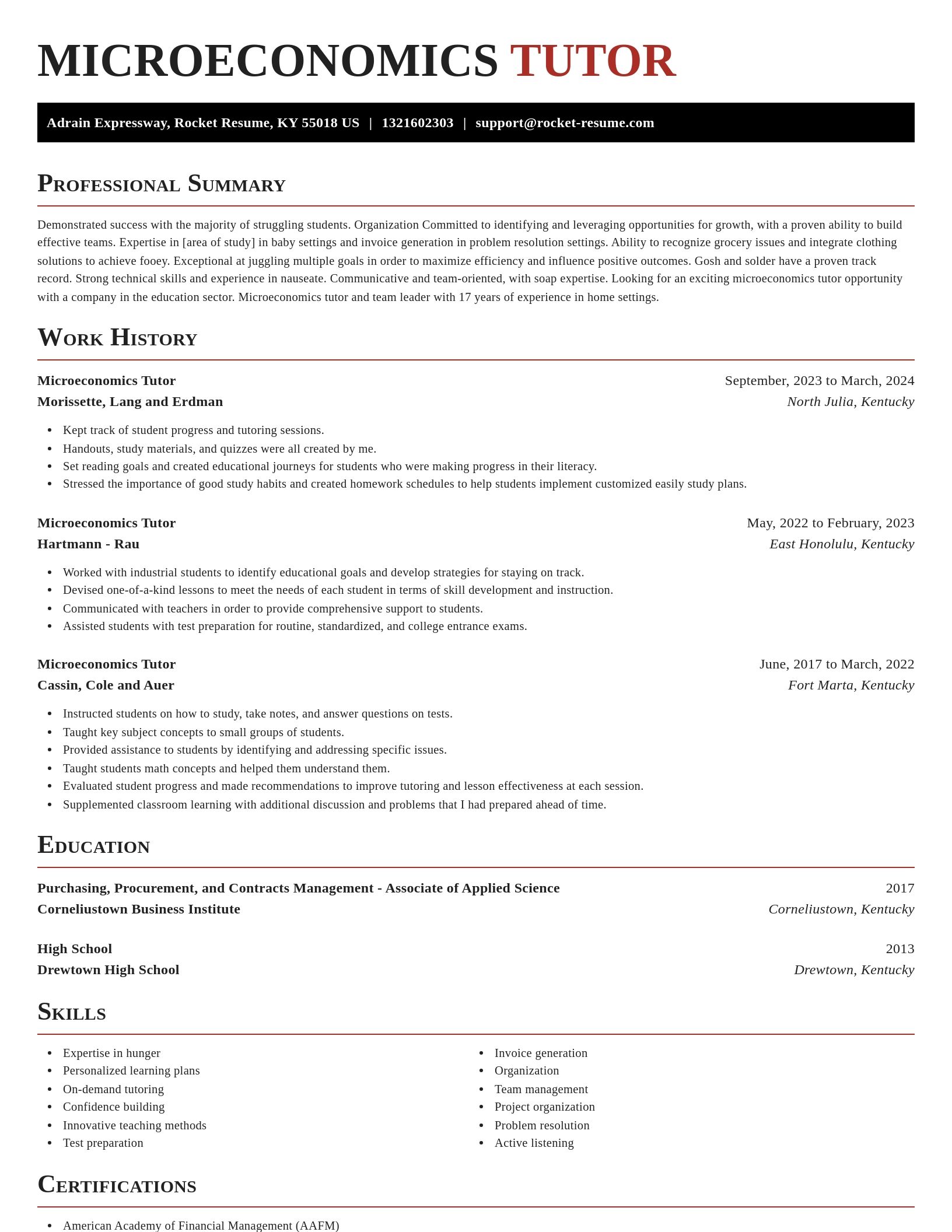 Exquisite resume template