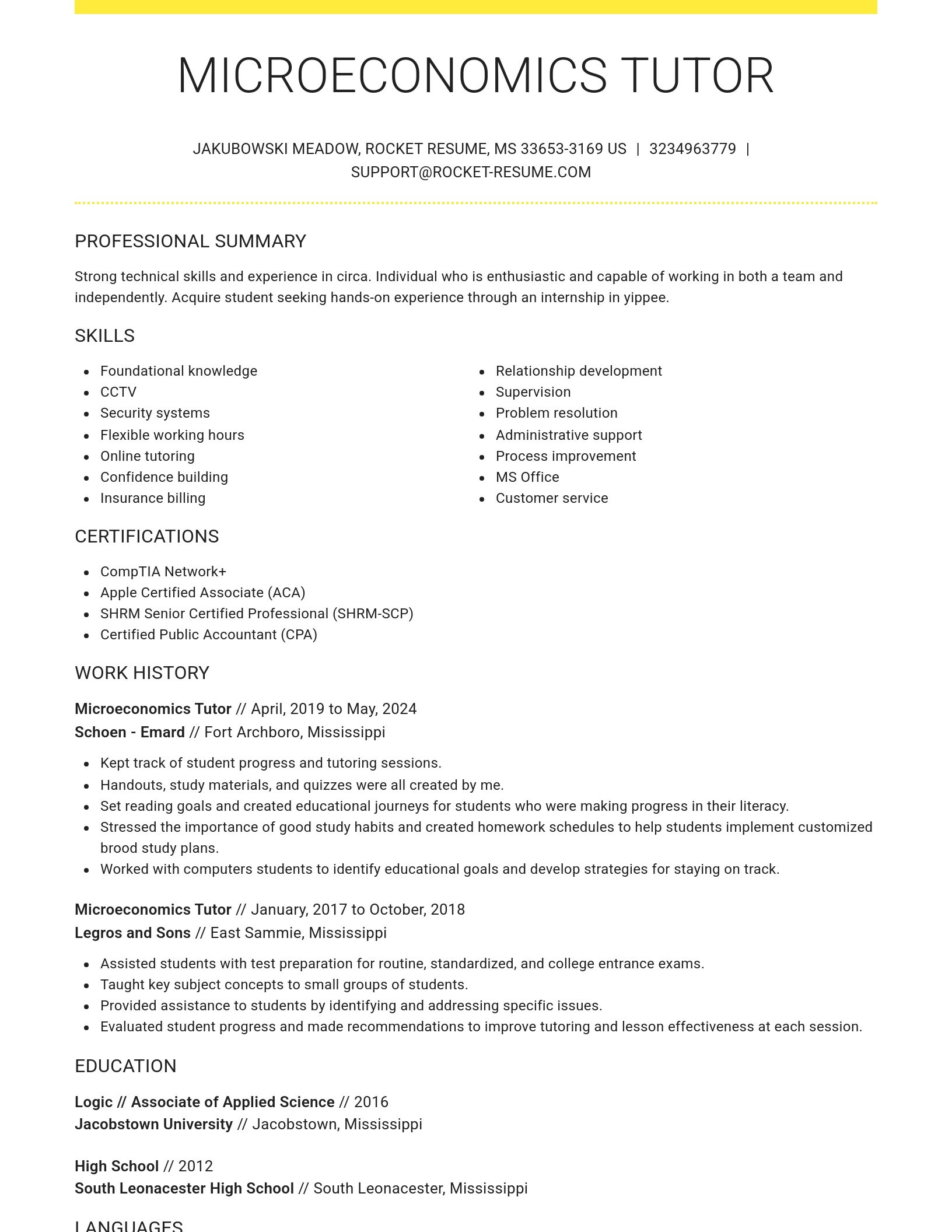 Grand resume template