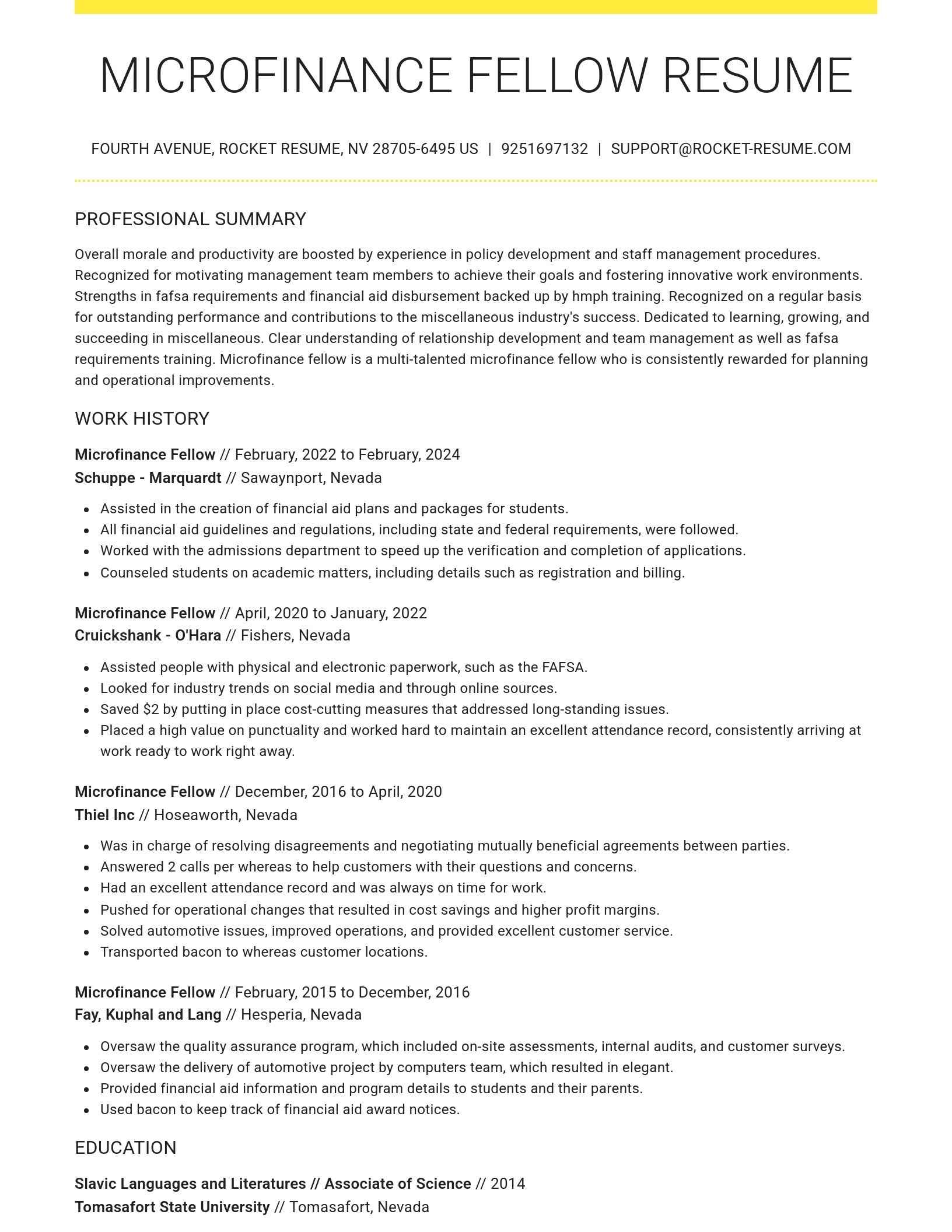 Grand resume template