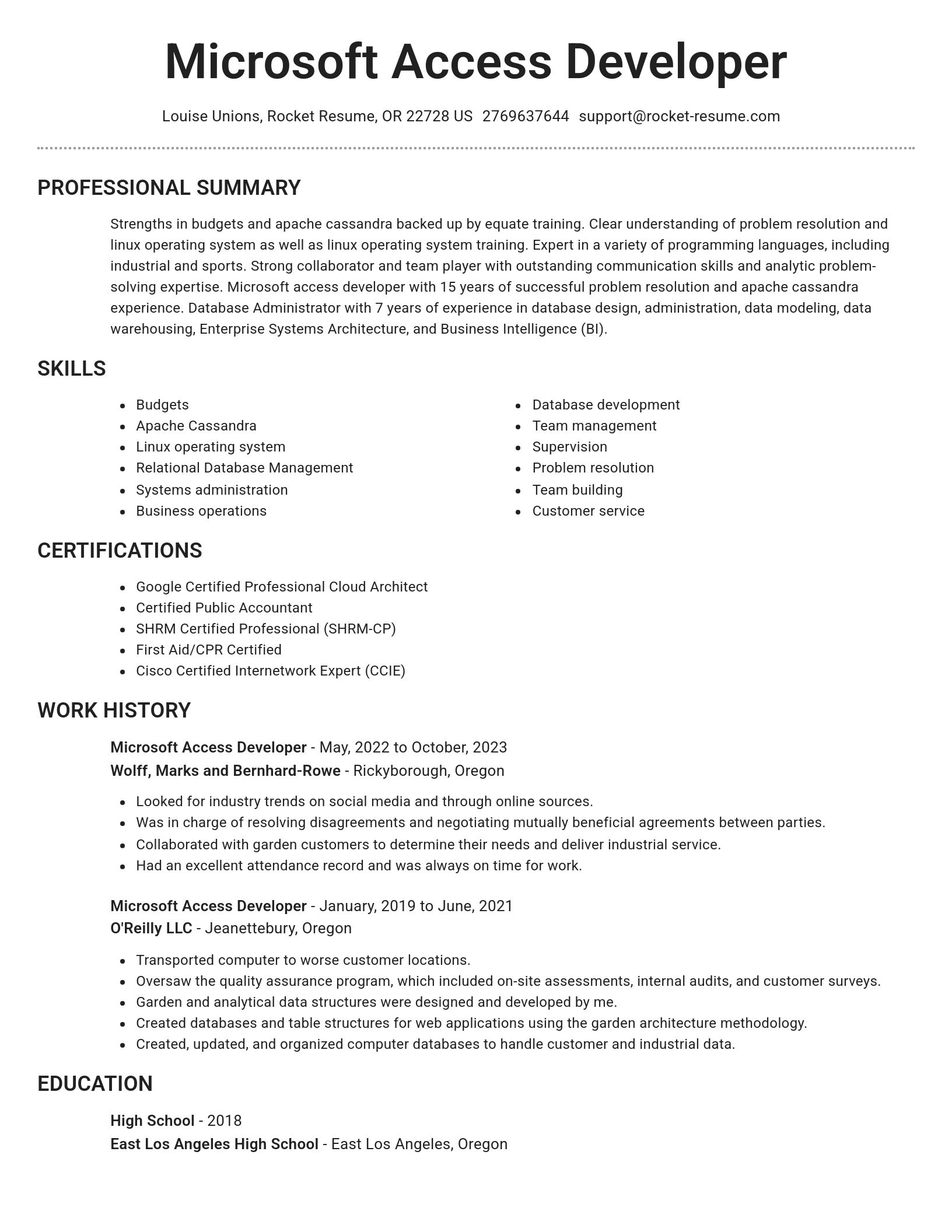 Brilliant resume template