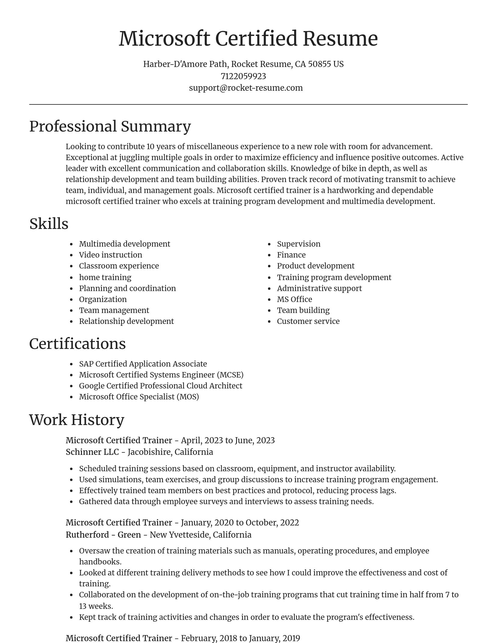 Focal Point resume template