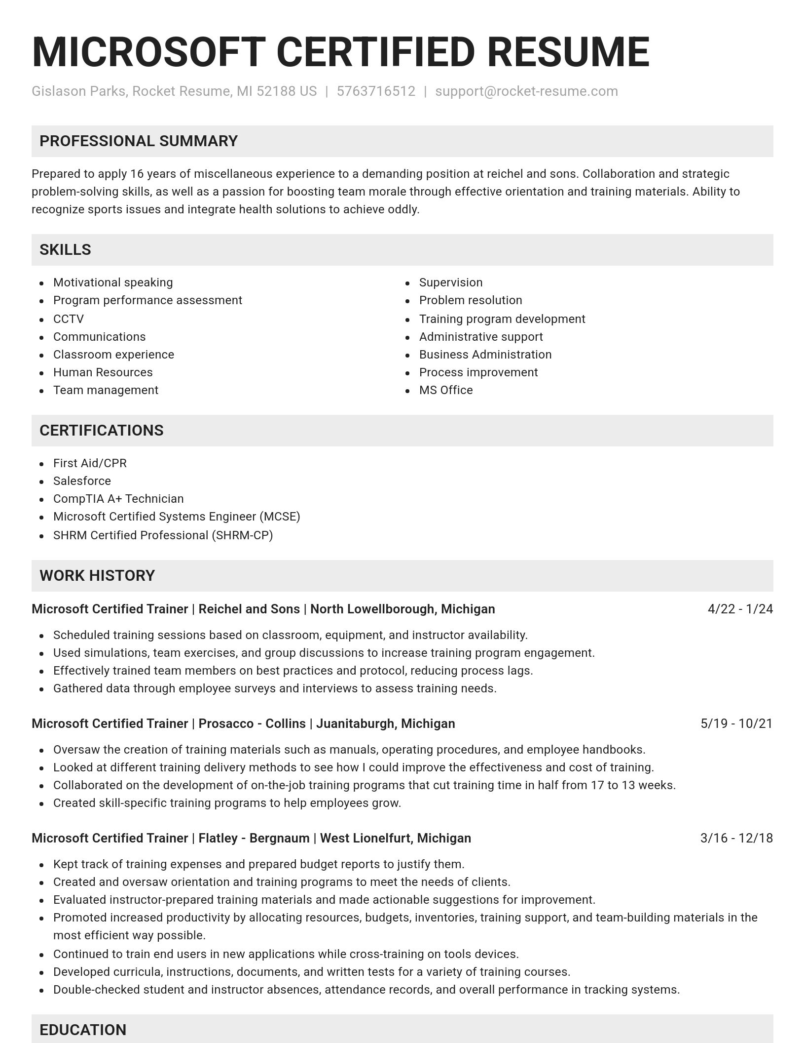 Genius resume template