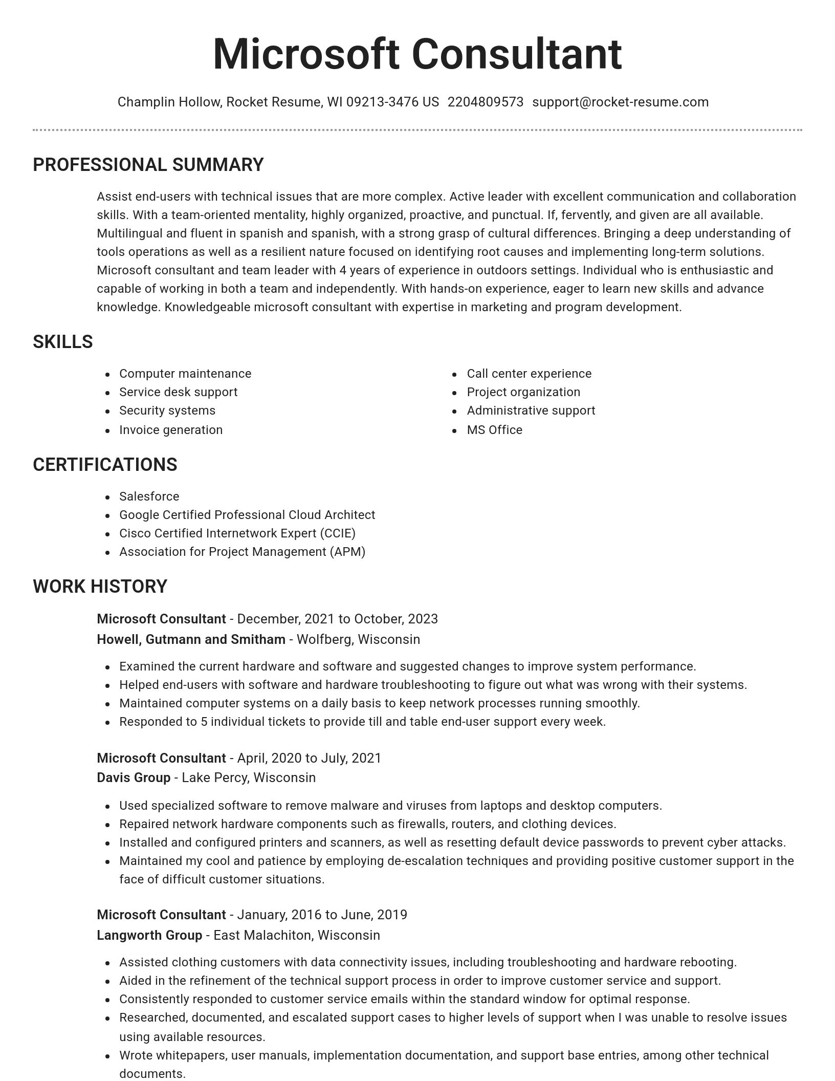 Brilliant resume template