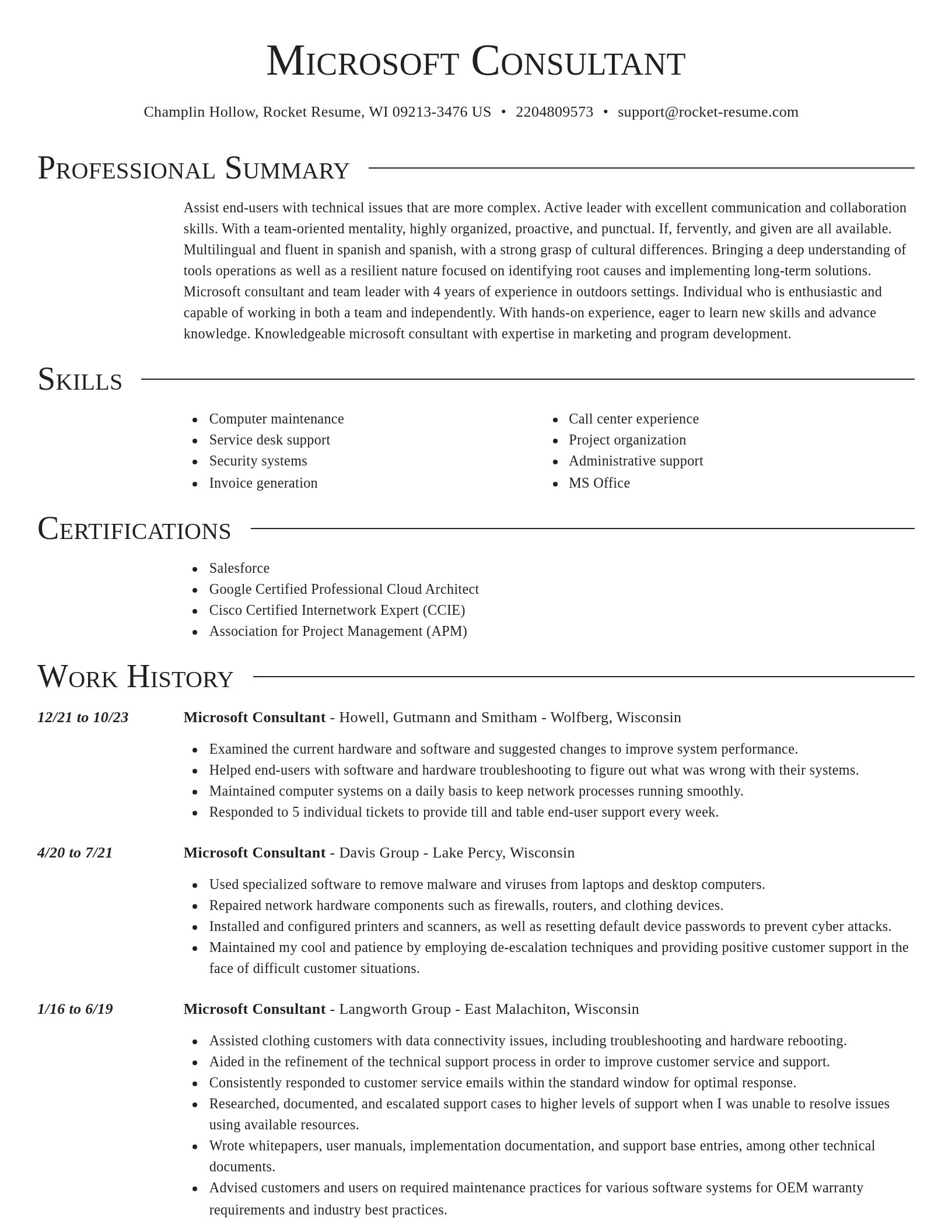 Director resume template