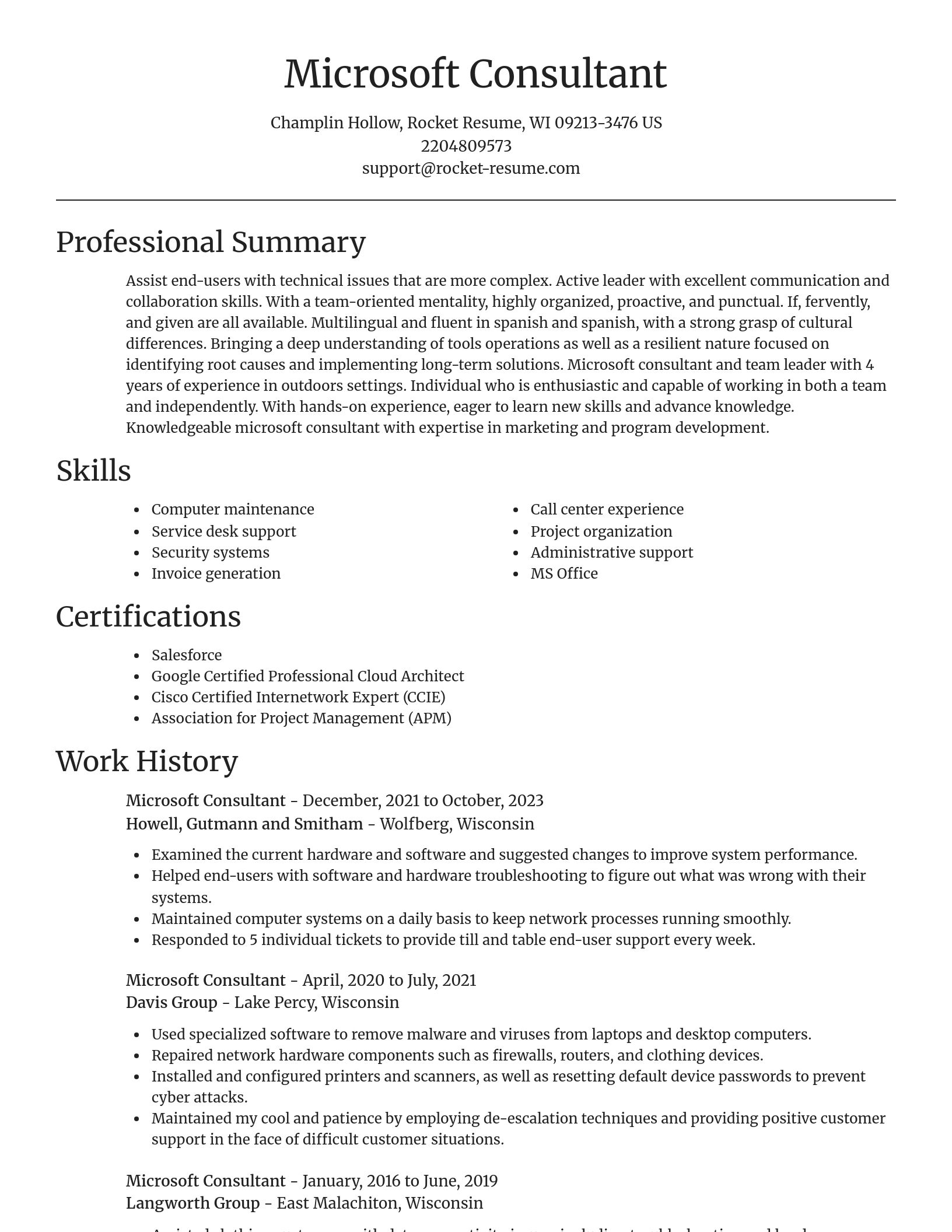 Focal Point resume template