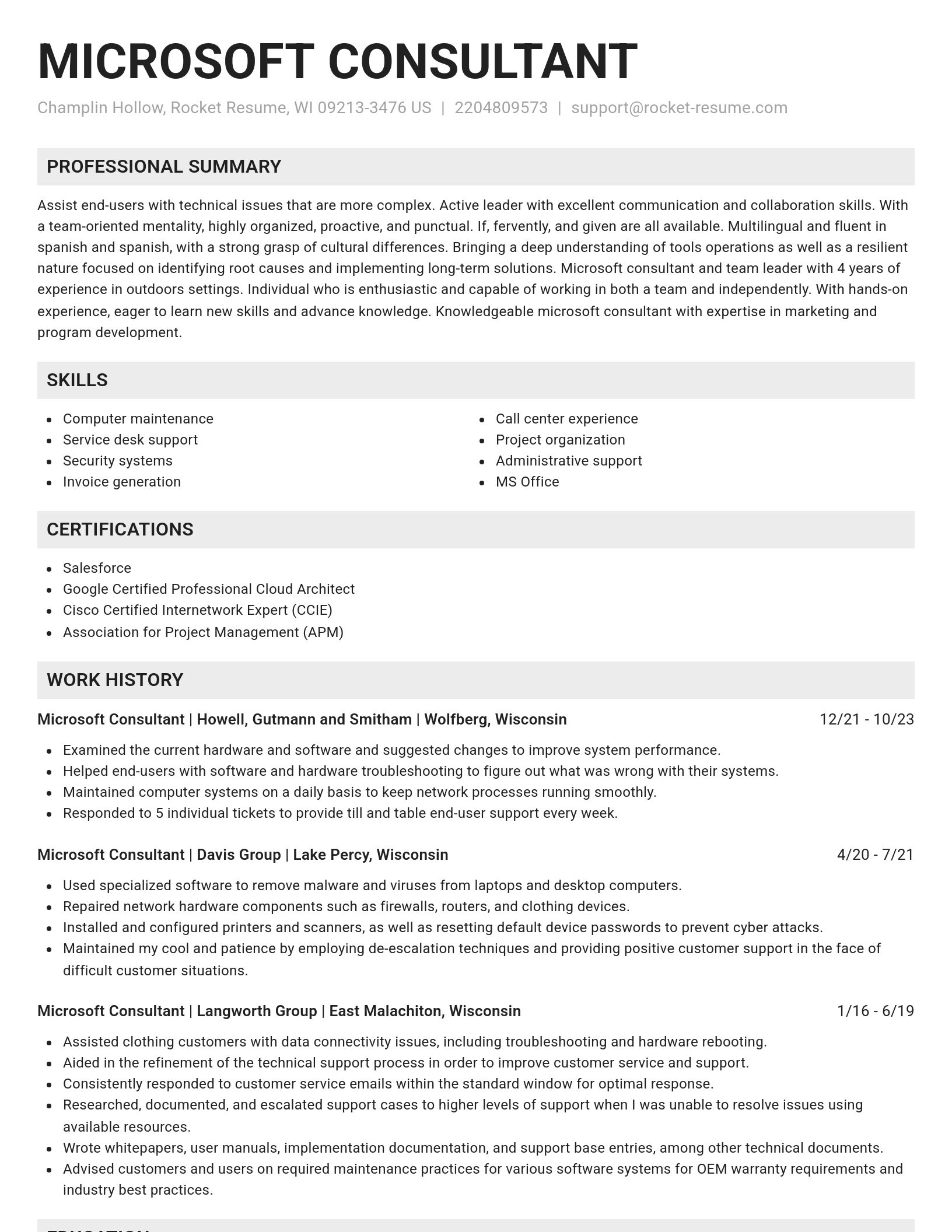 Genius resume template