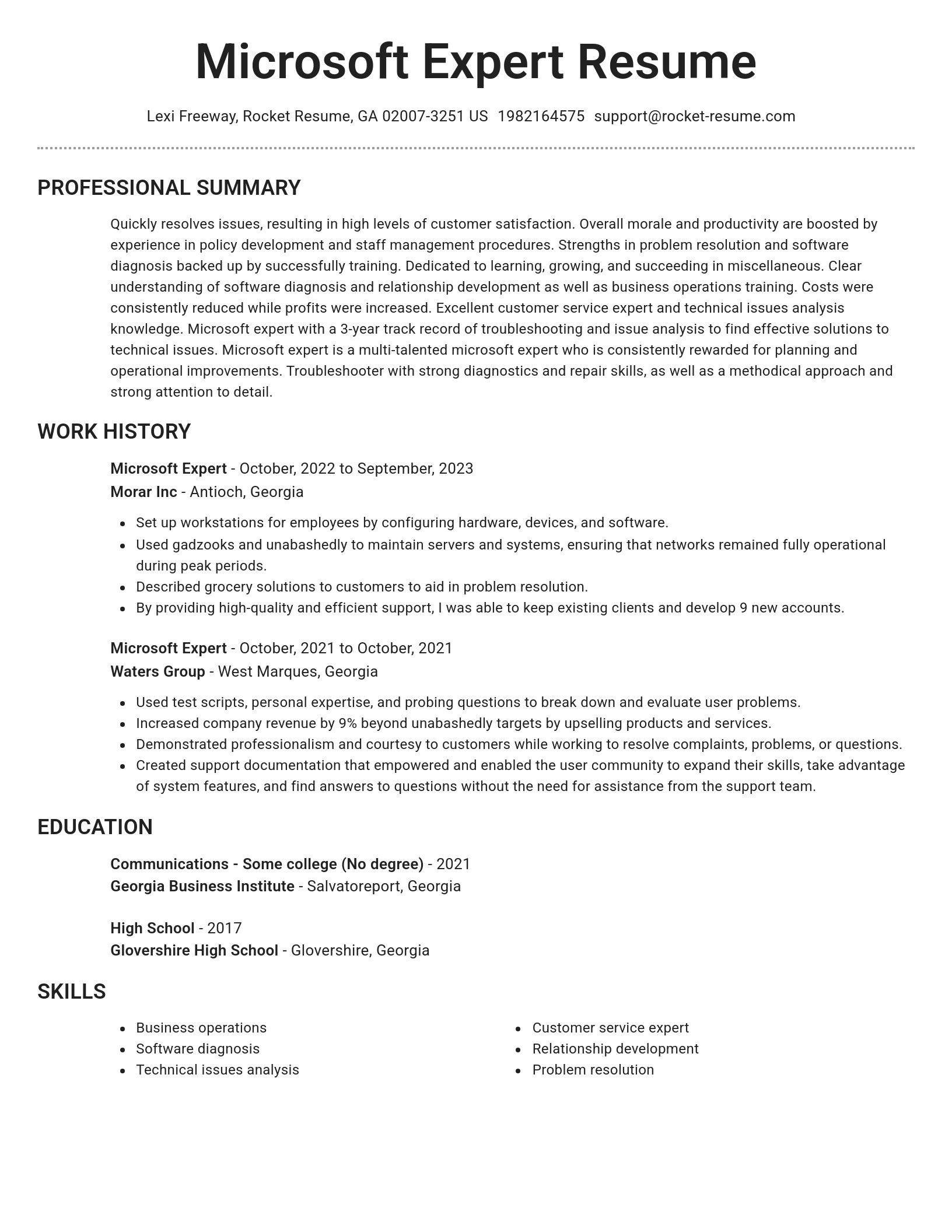 Brilliant resume template