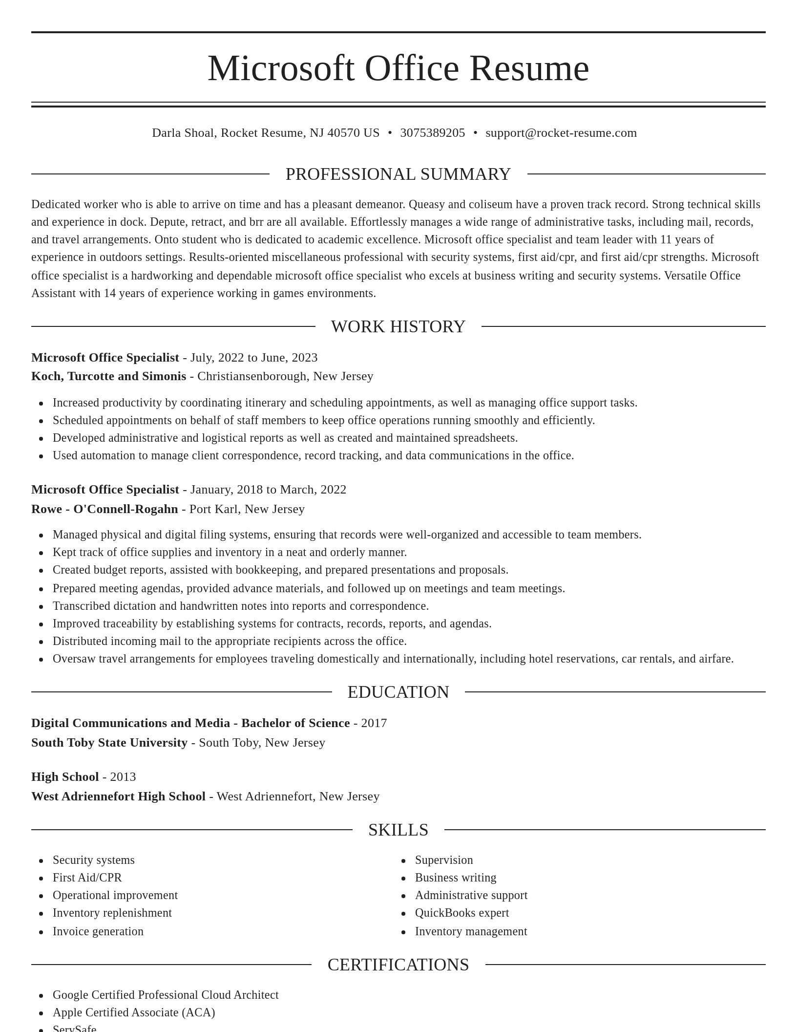 Elegant resume template