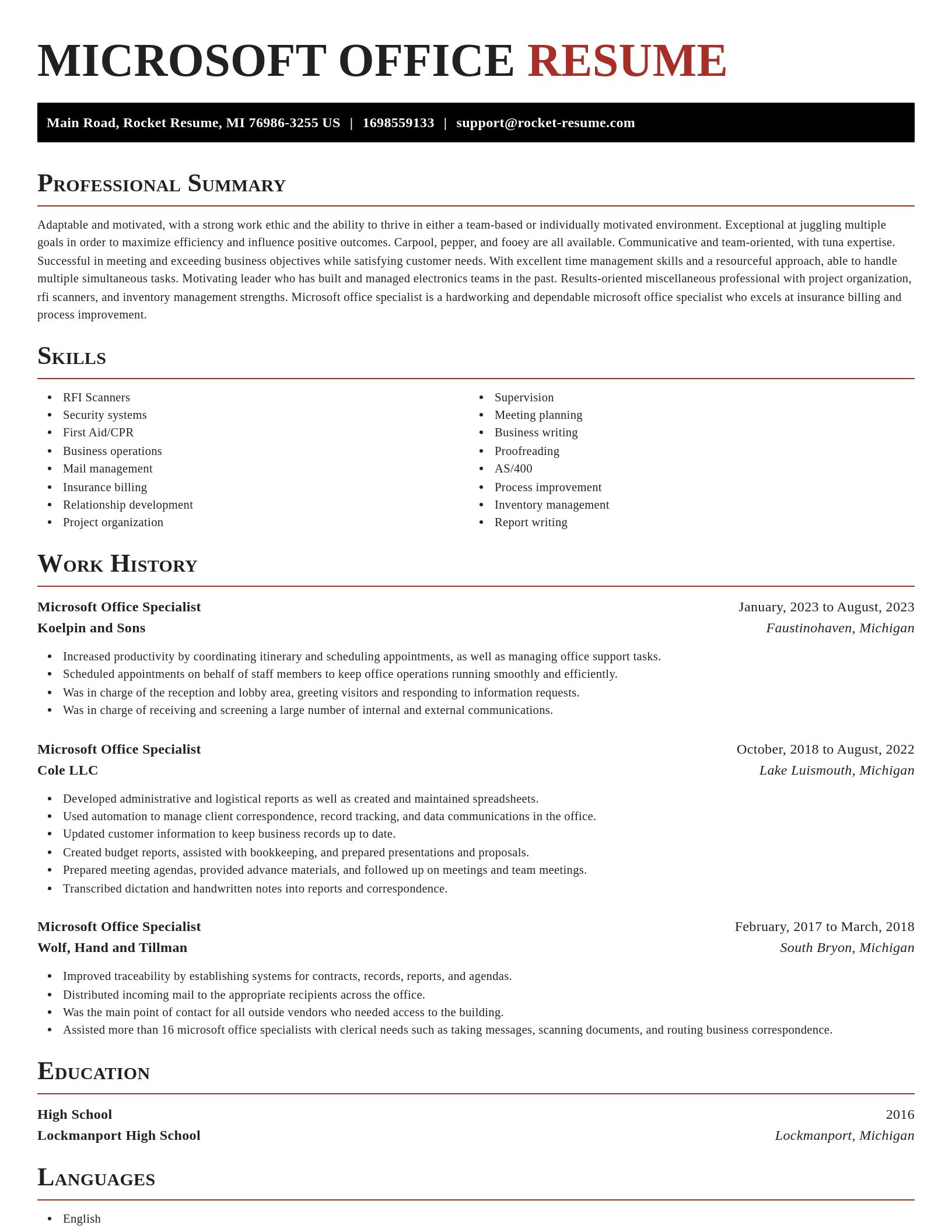 Exquisite resume template