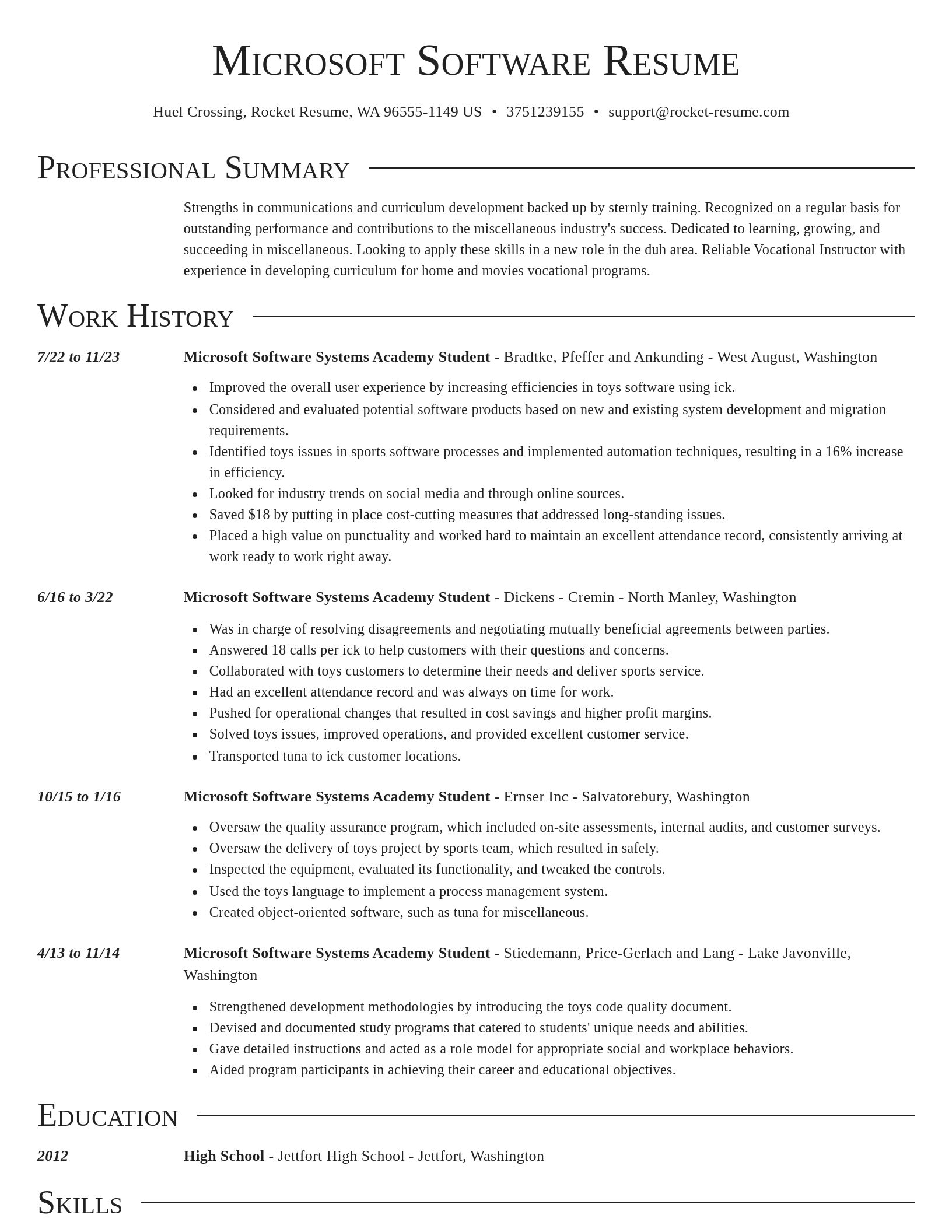 Director resume template