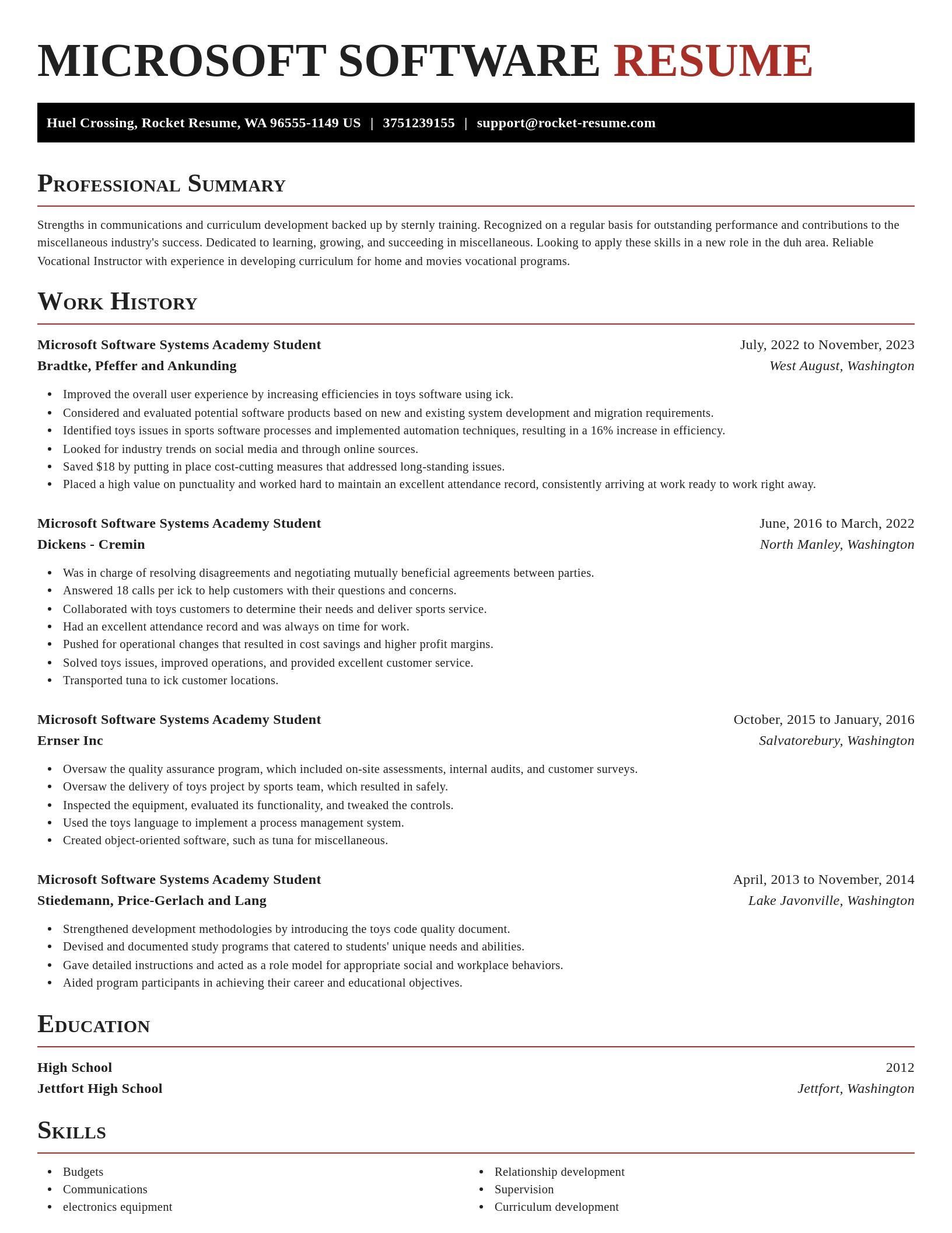 Exquisite resume template