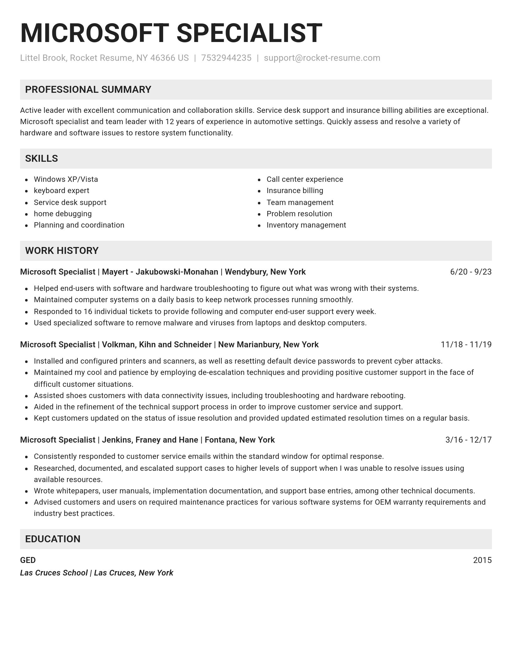 Genius resume template