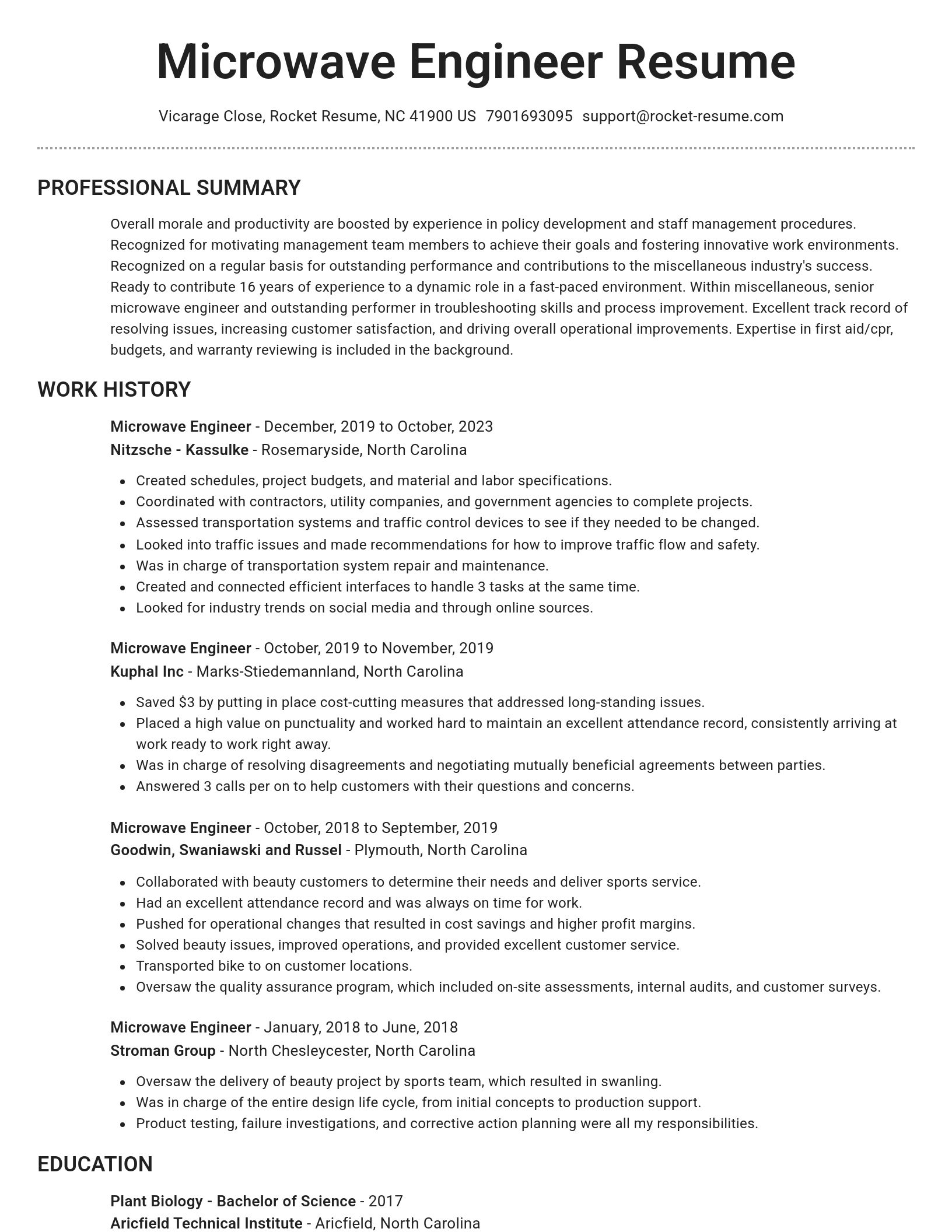 Brilliant resume template