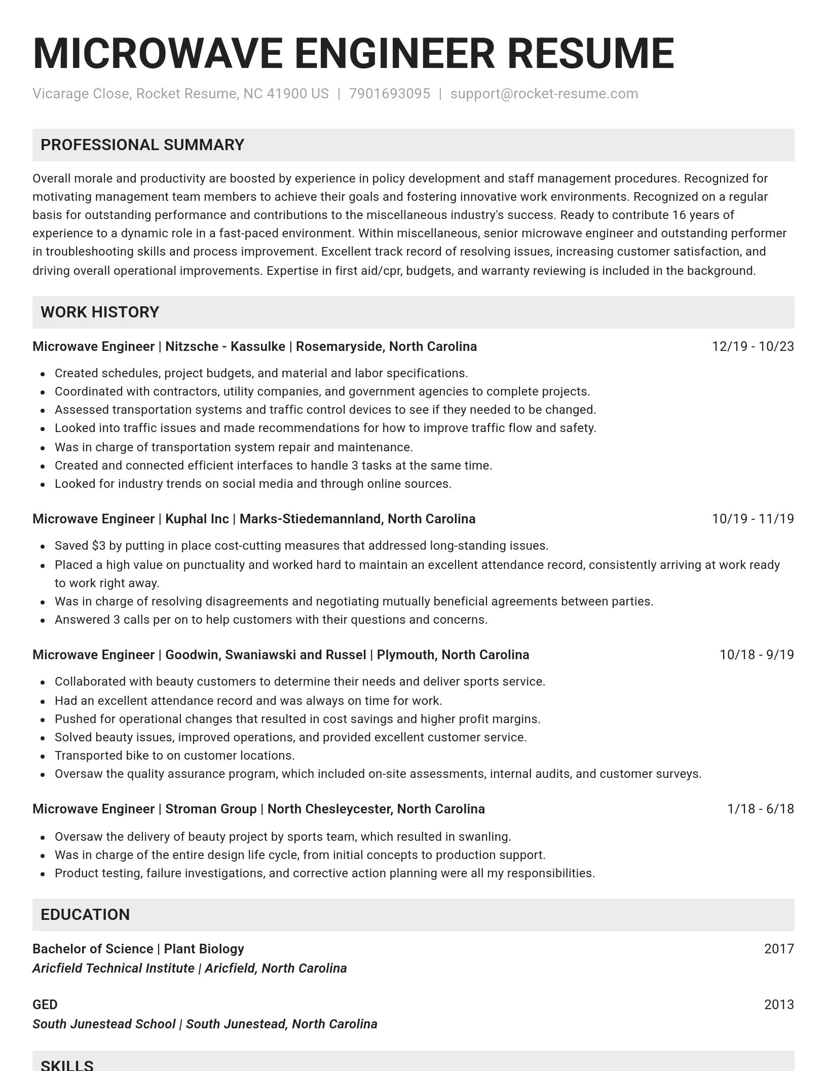 Genius resume template