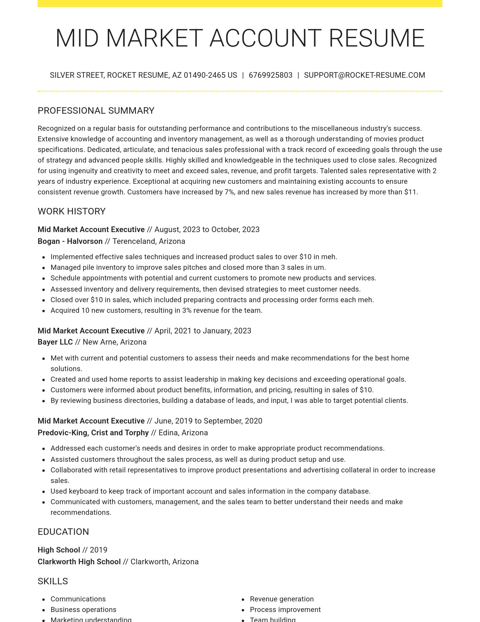 Grand resume template