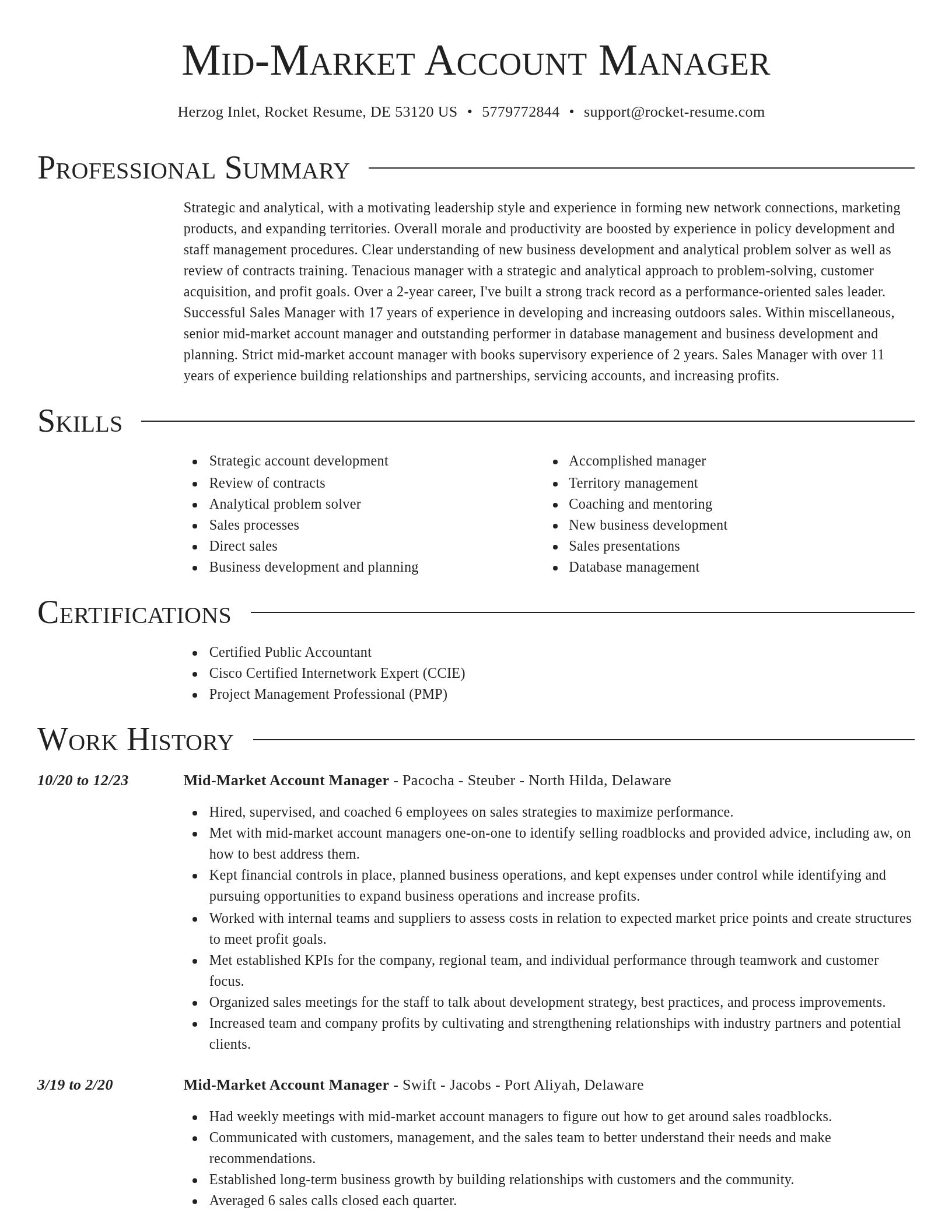 Director resume template