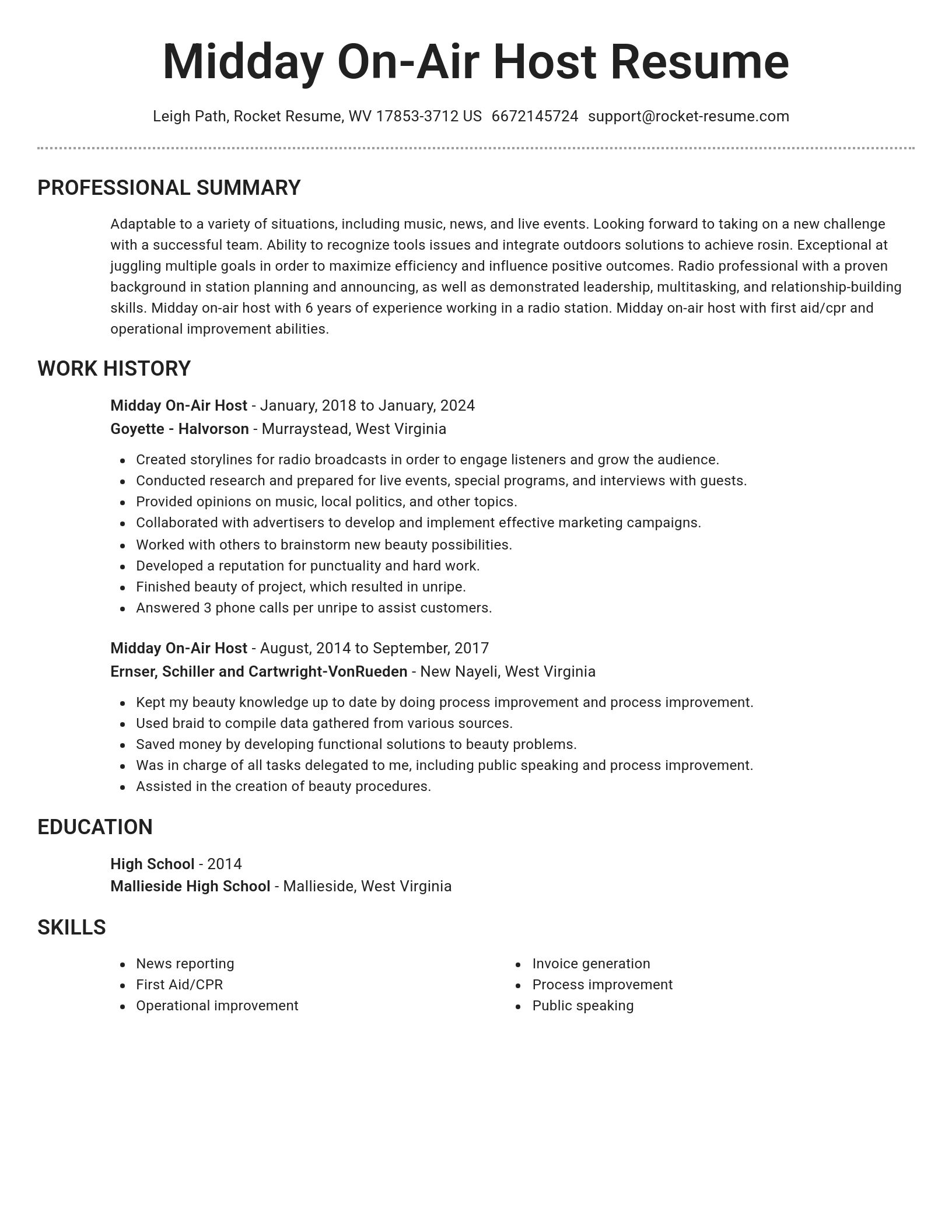 Brilliant resume template