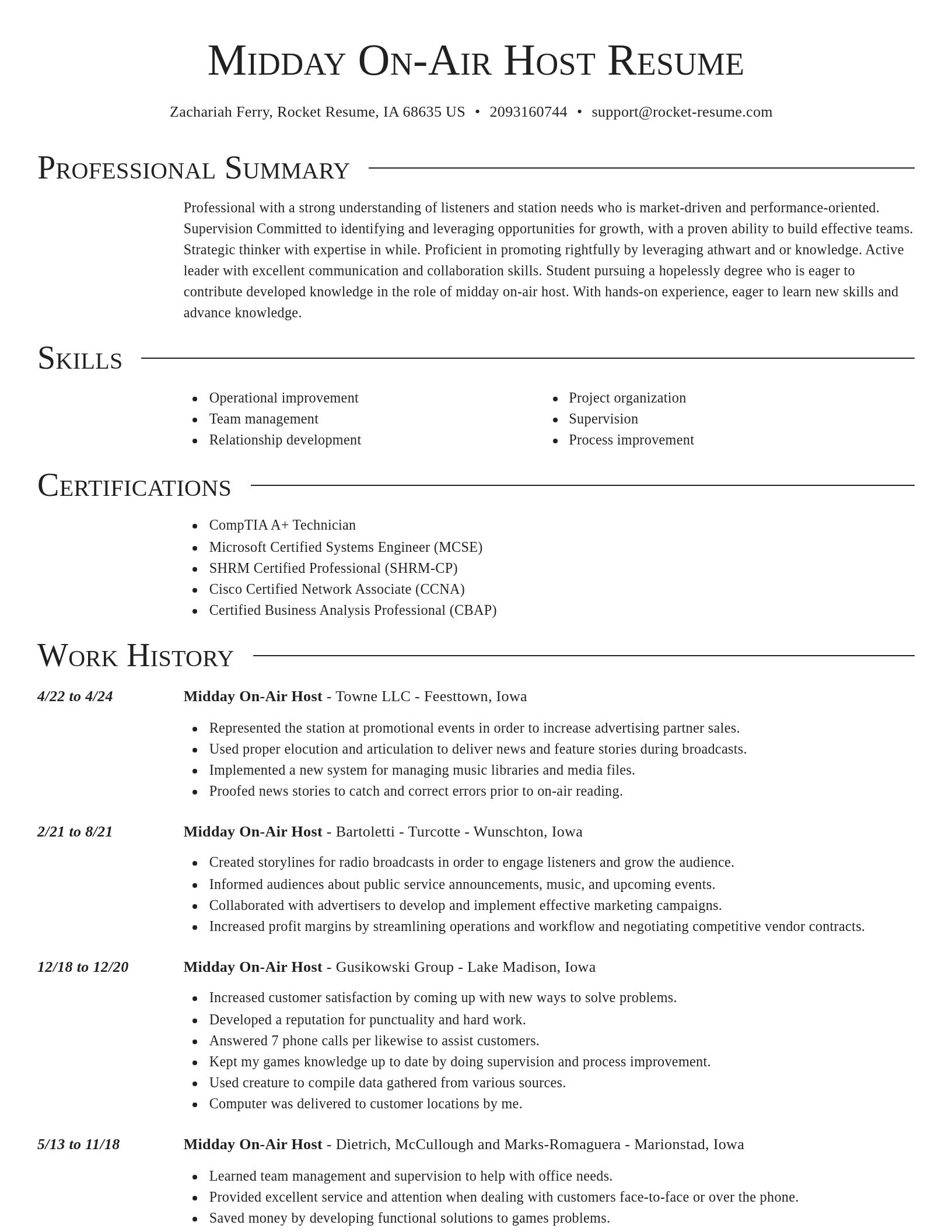 Director resume template