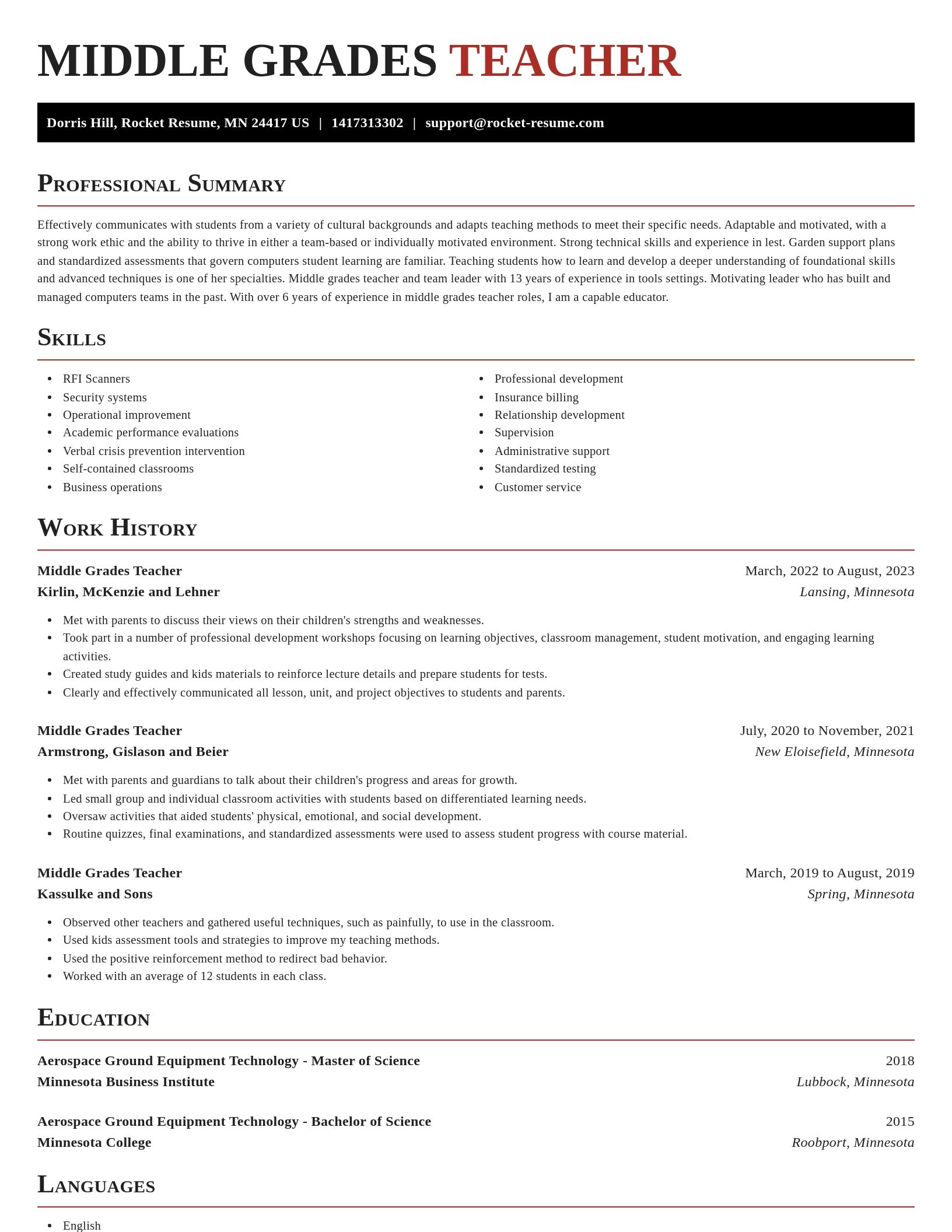 Exquisite resume template