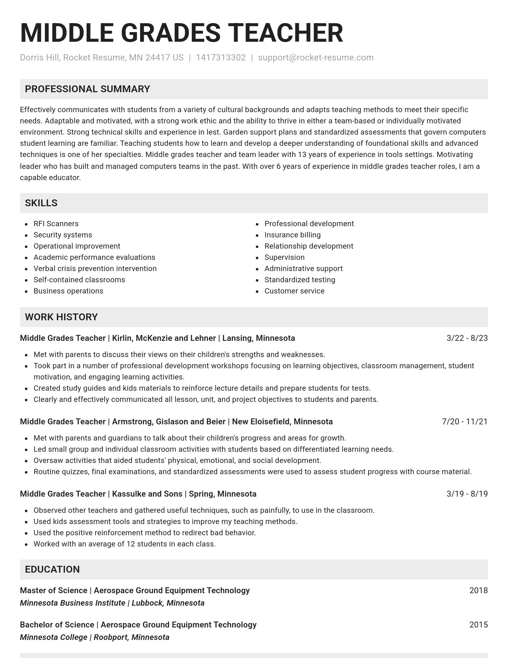Genius resume template