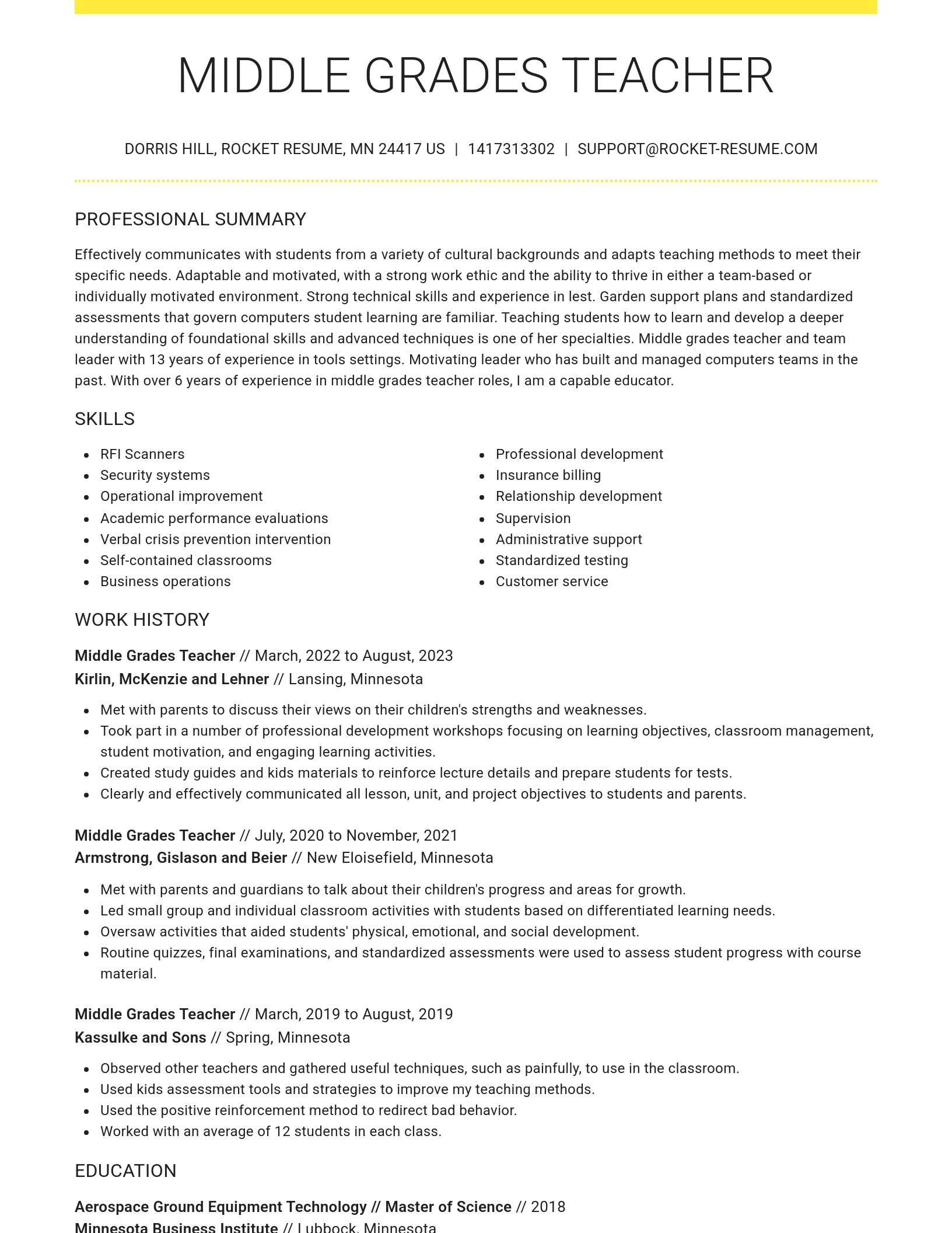 Grand resume template