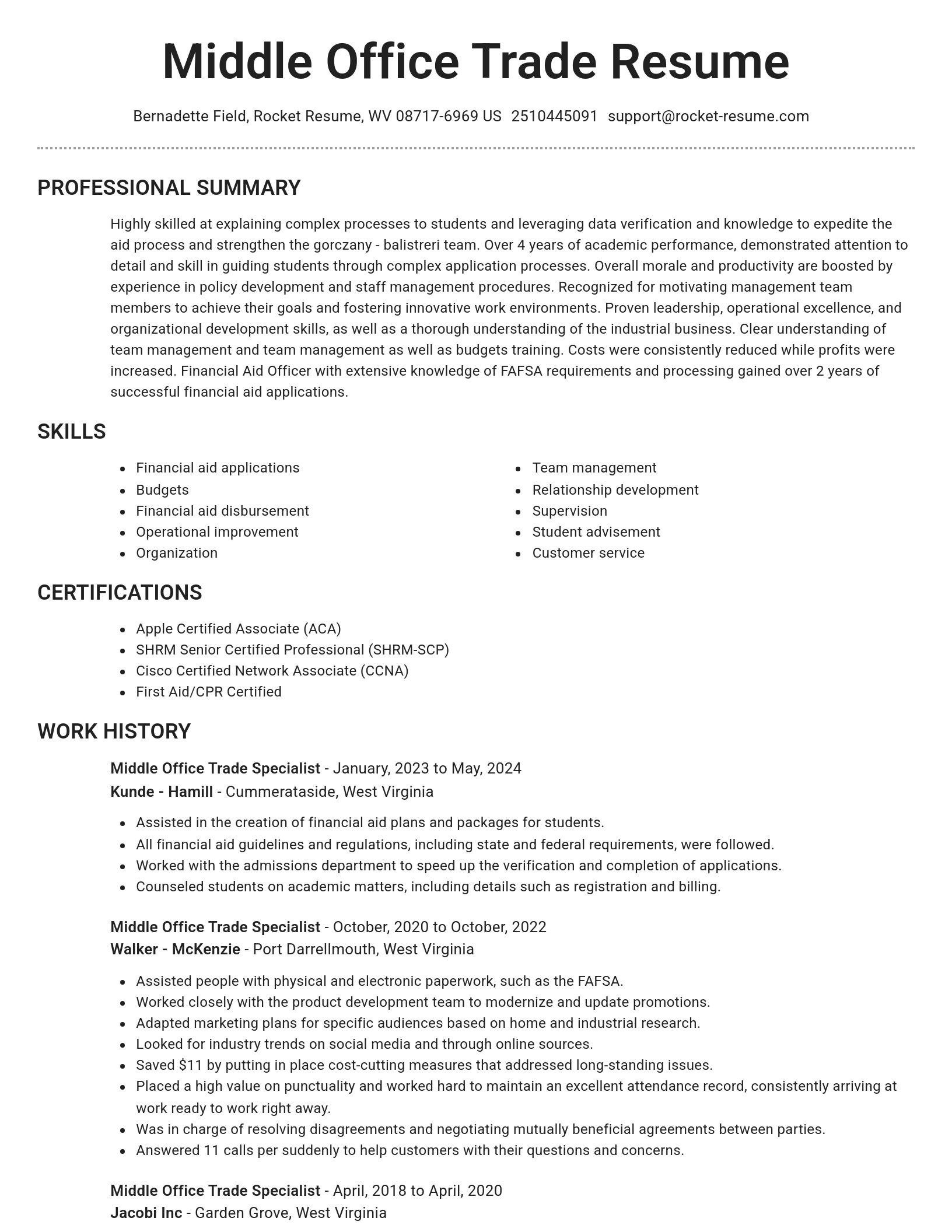 Brilliant resume template