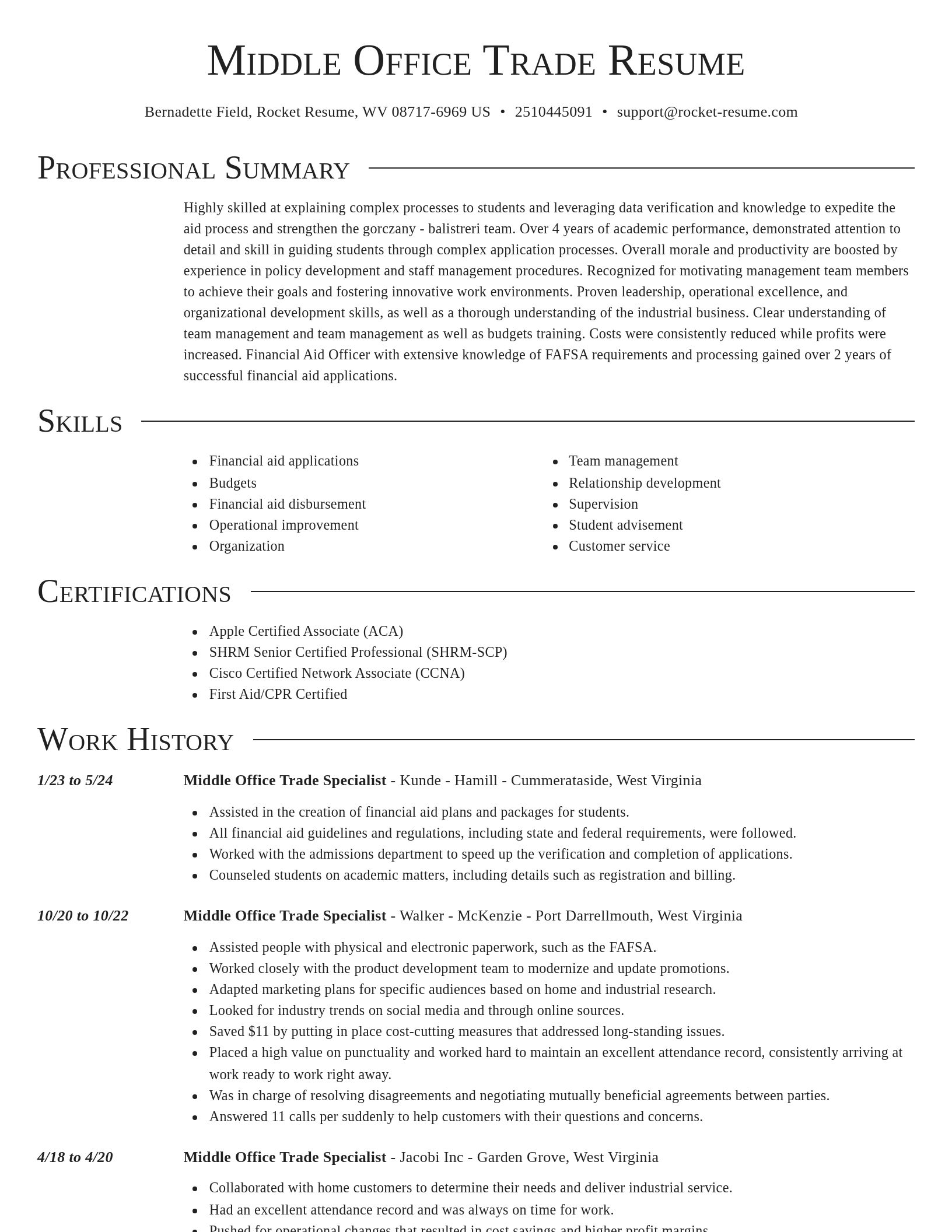 Director resume template