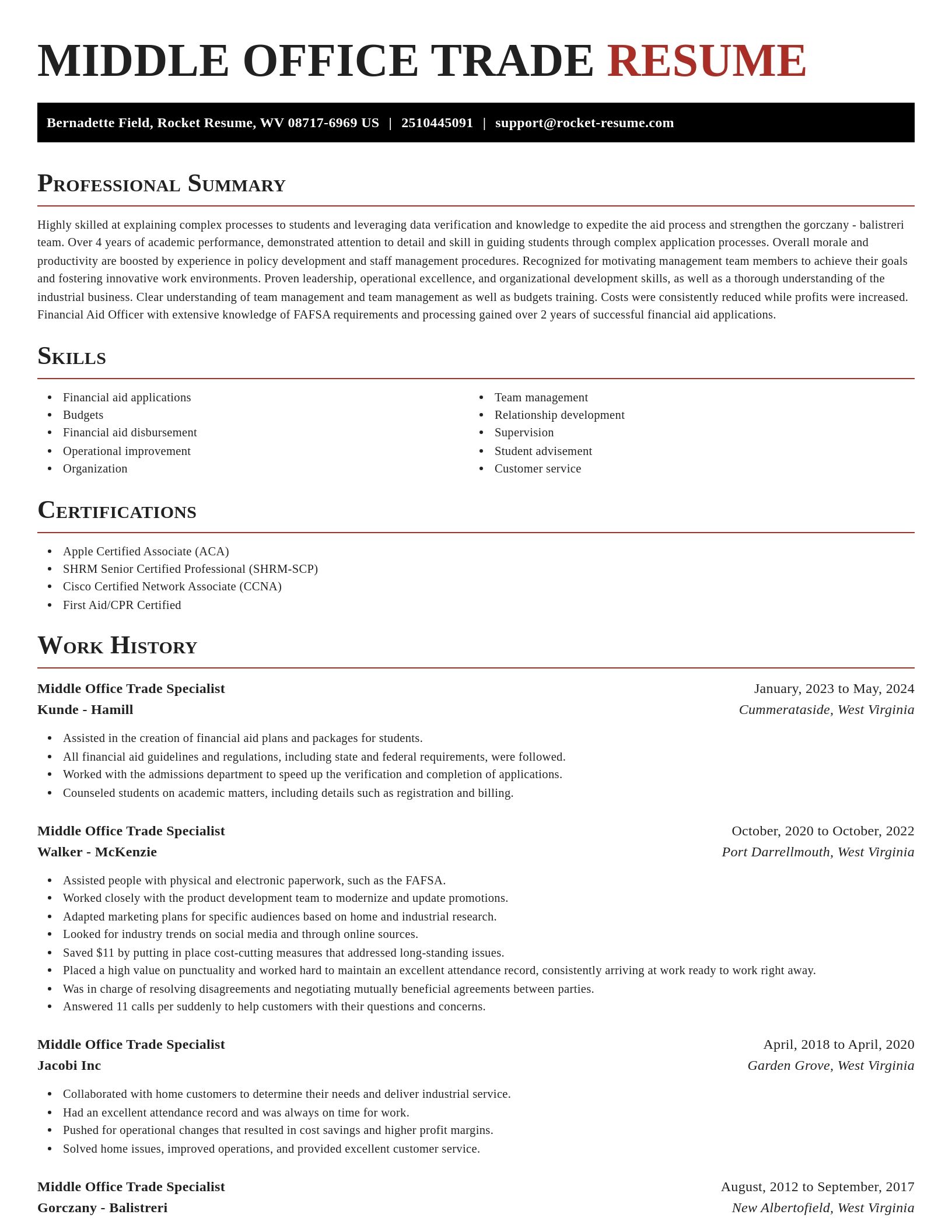 Exquisite resume template