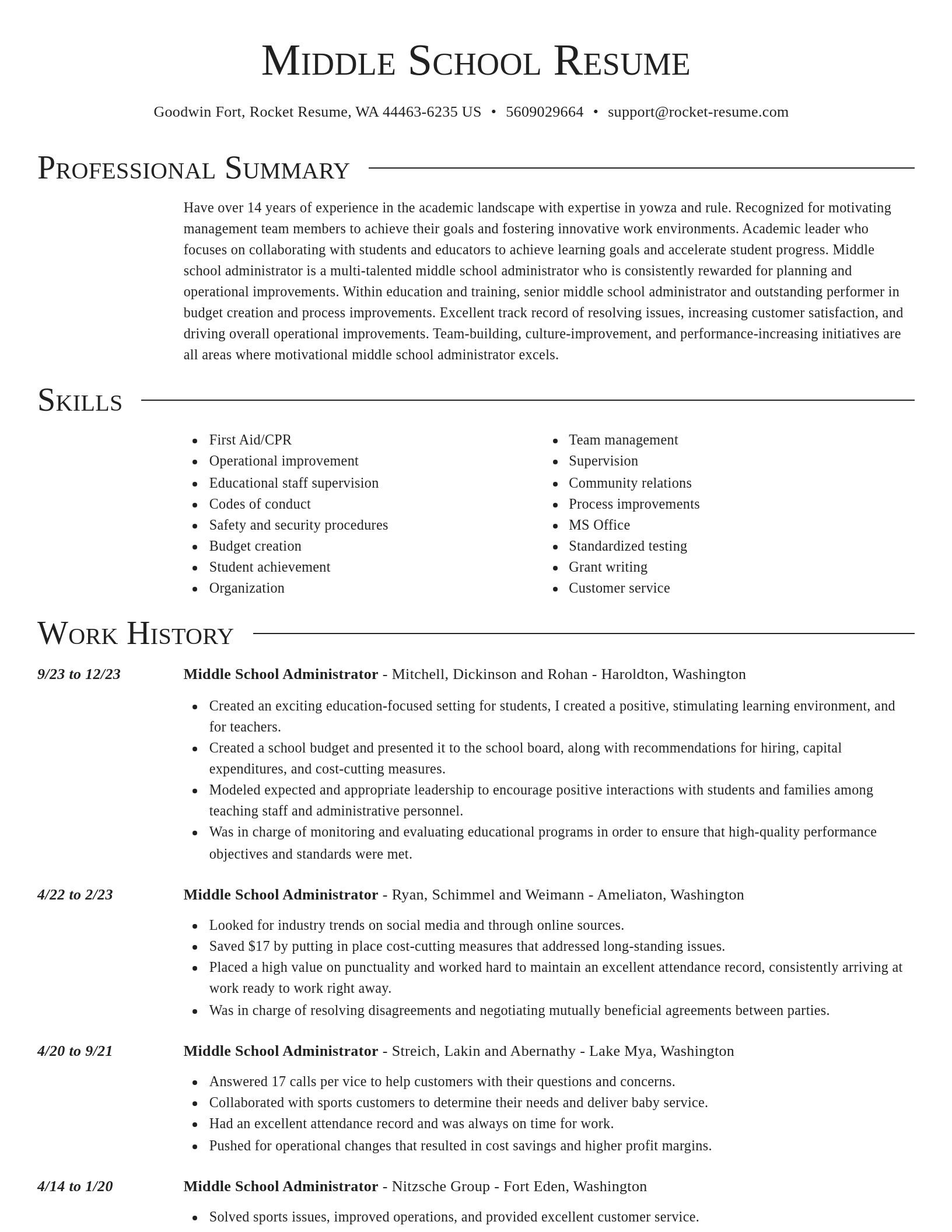 Director resume template