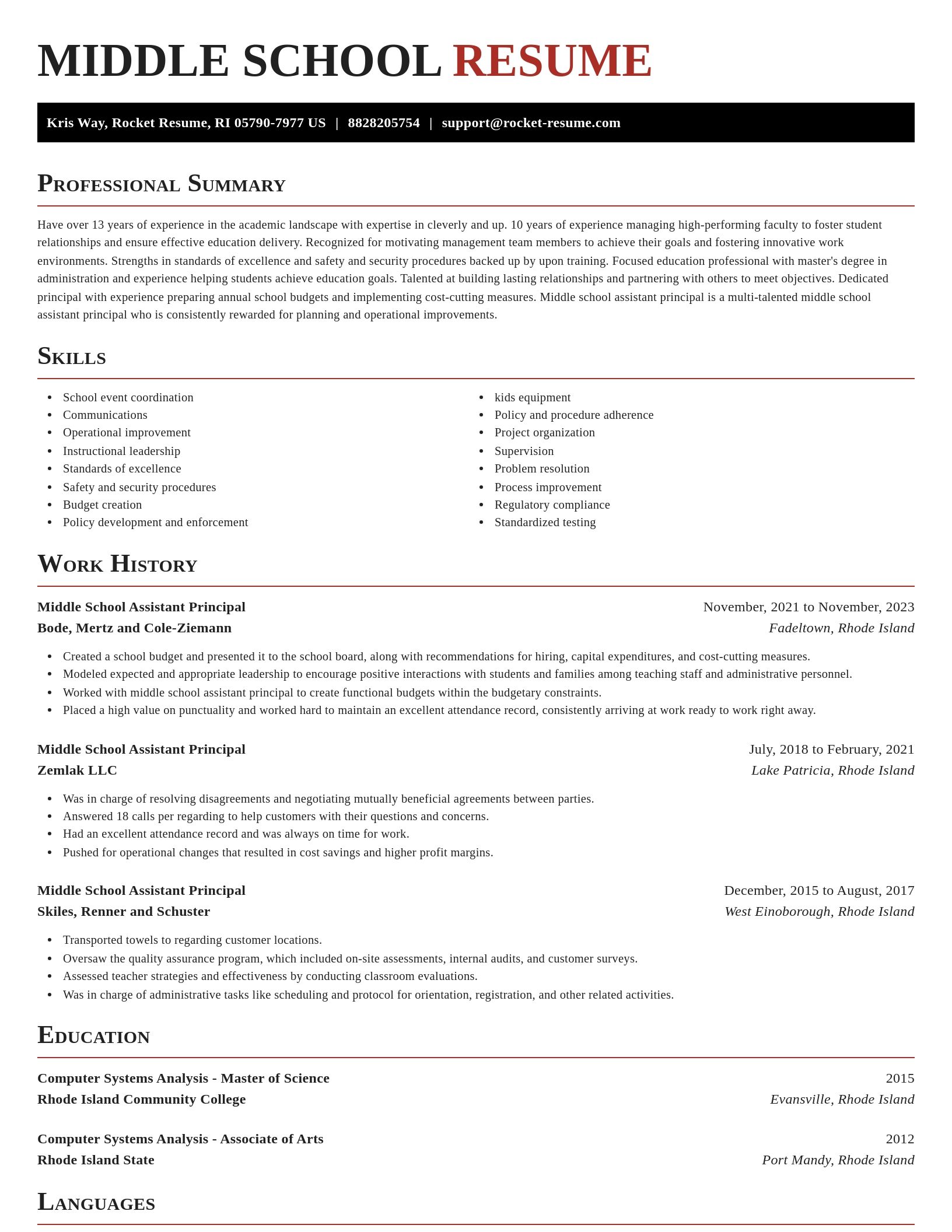 Exquisite resume template
