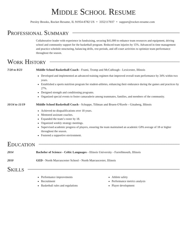 Director resume template