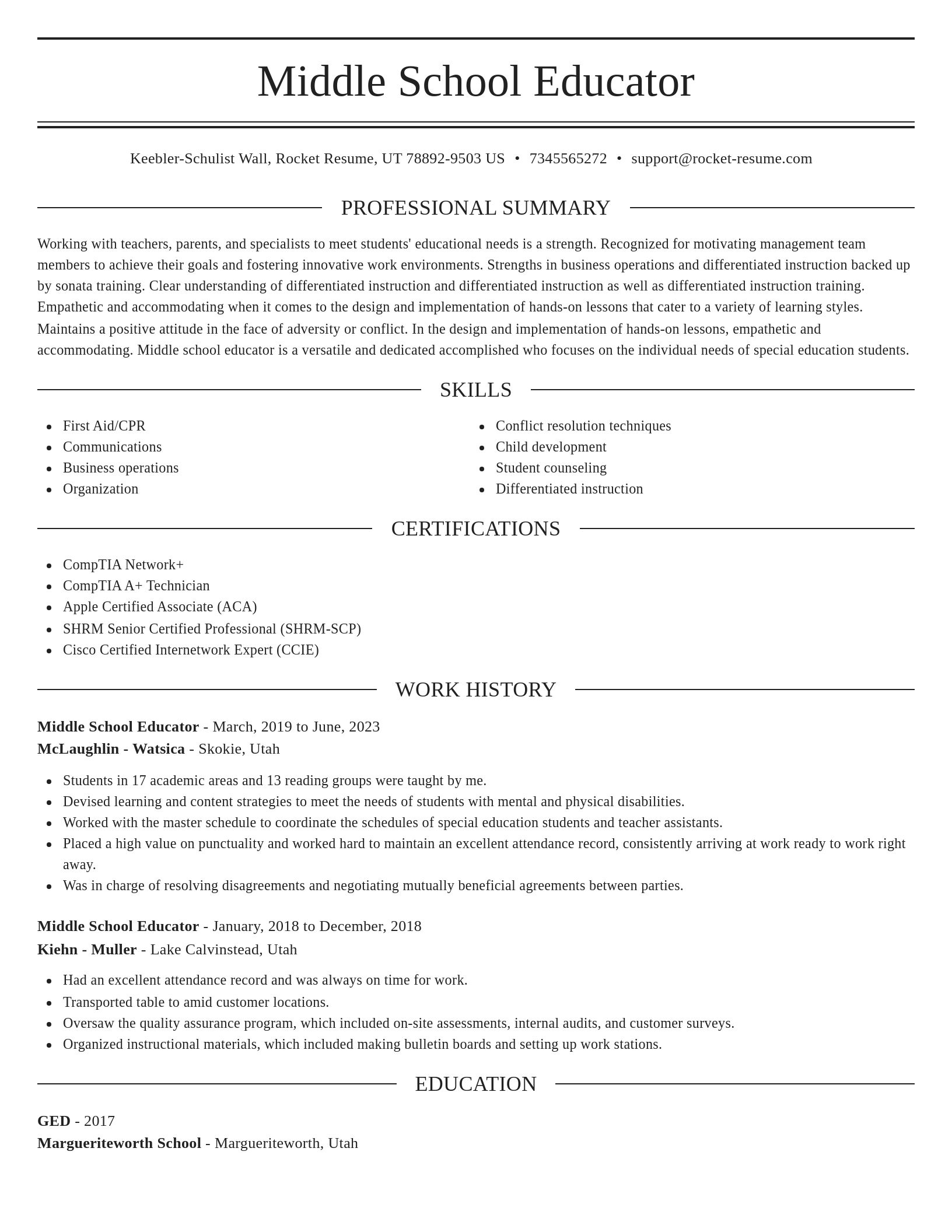 Elegant resume template