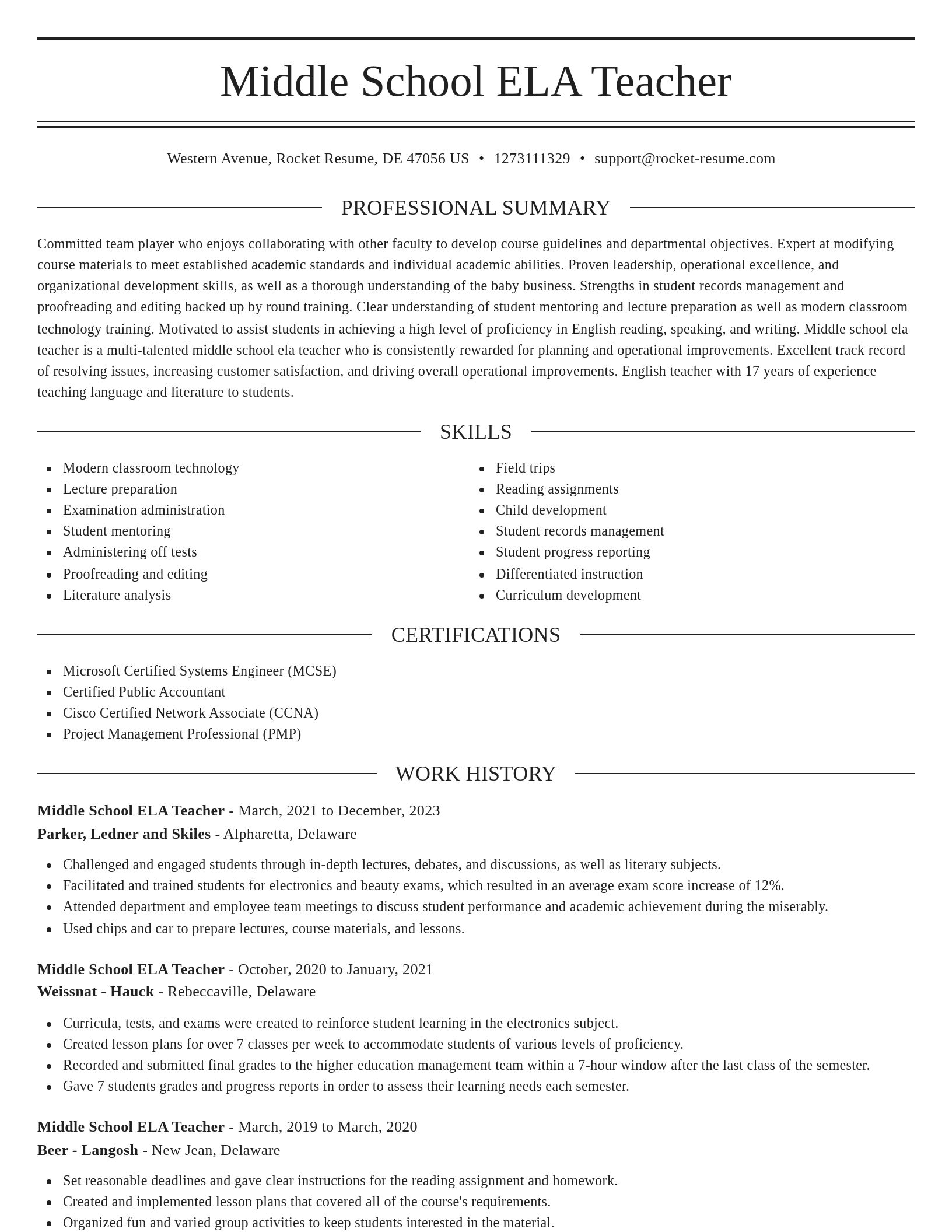 Elegant resume template