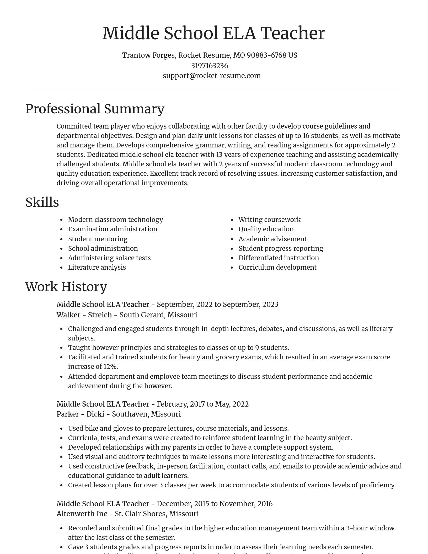 Focal Point resume template