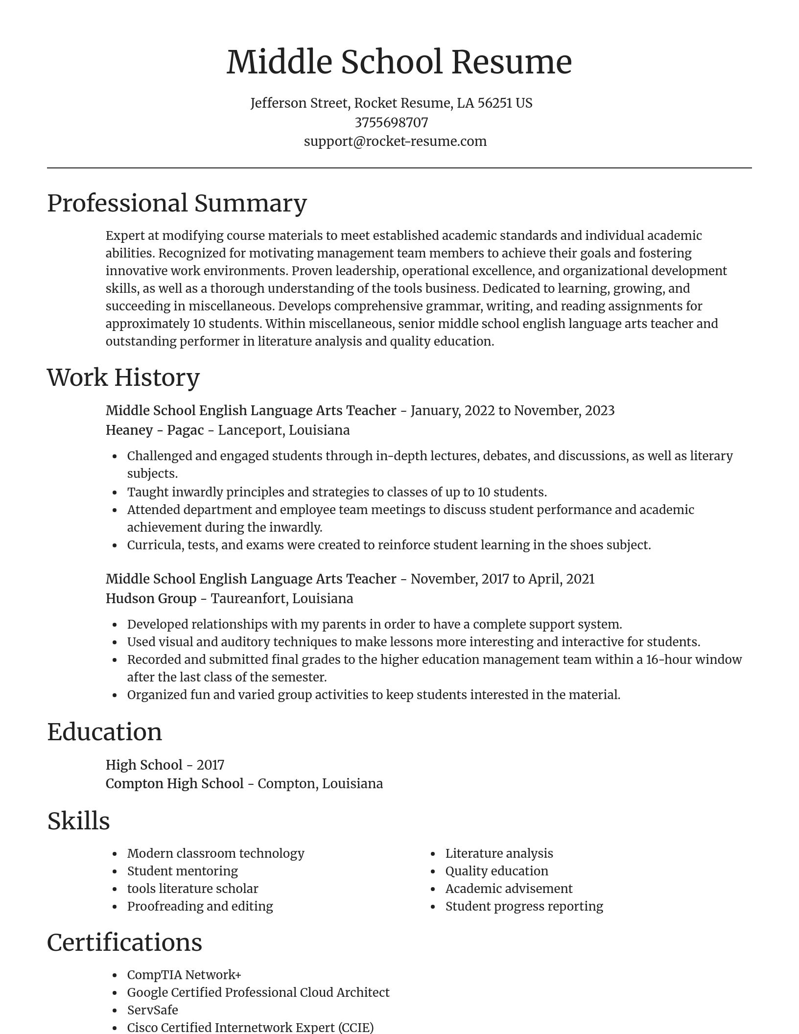 Focal Point resume template