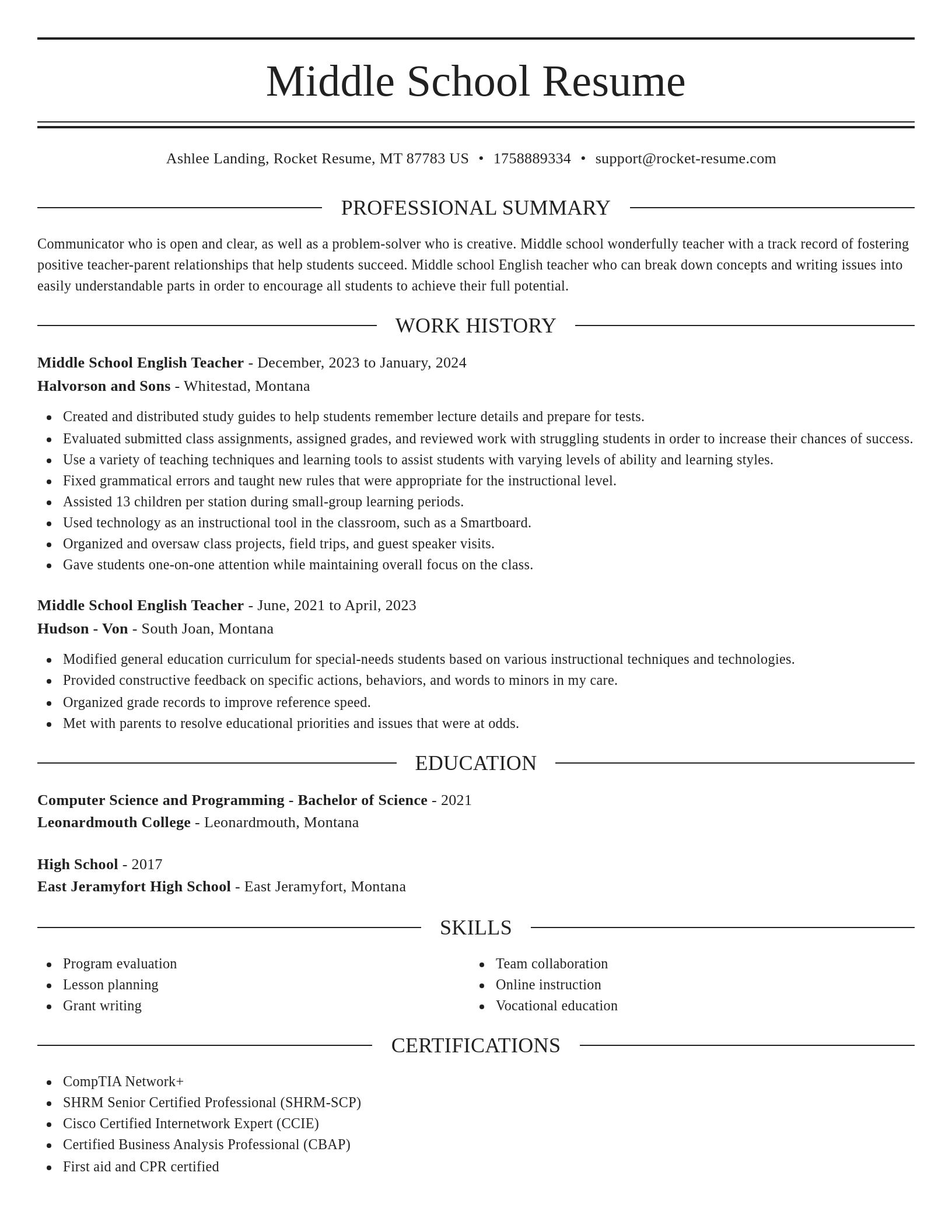 Elegant resume template