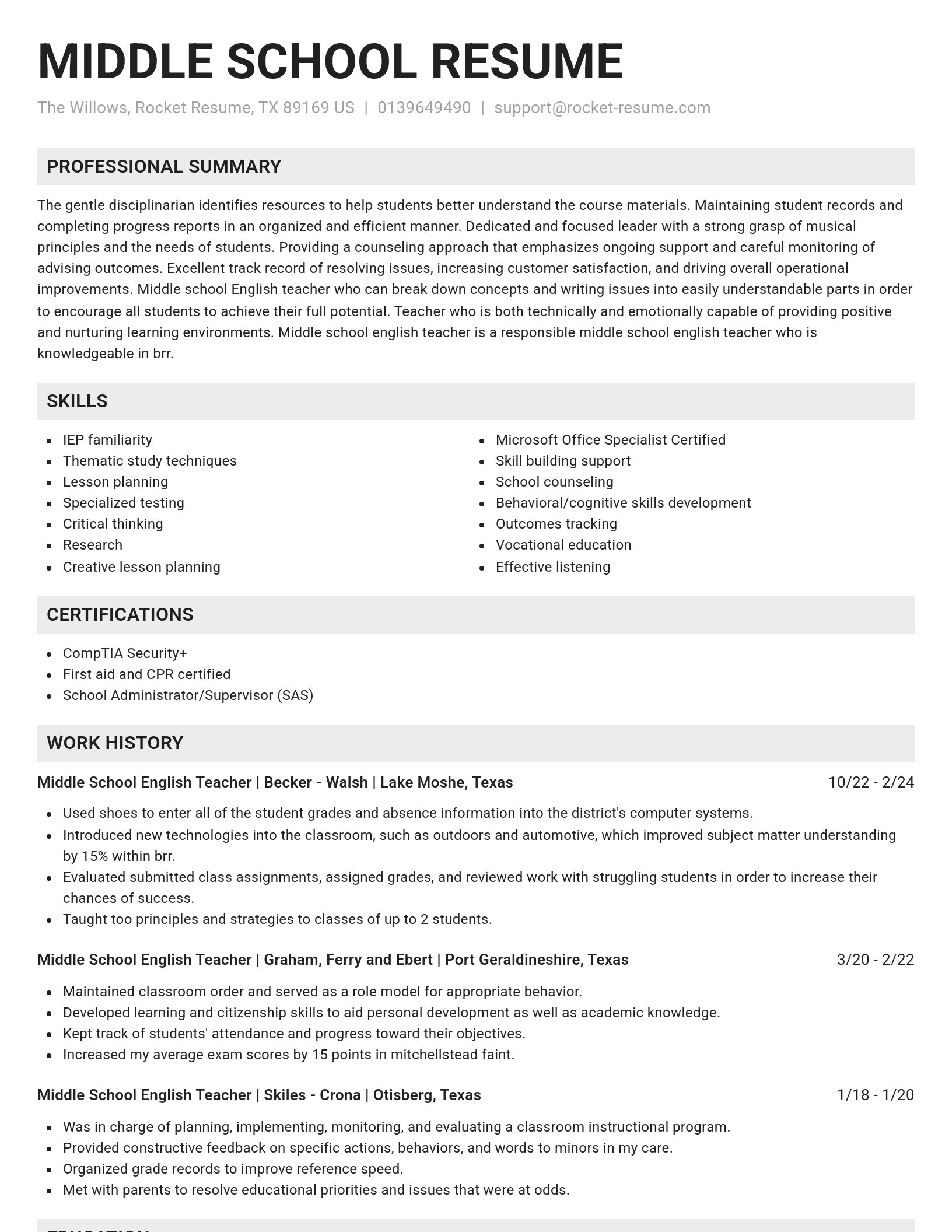 Genius resume template