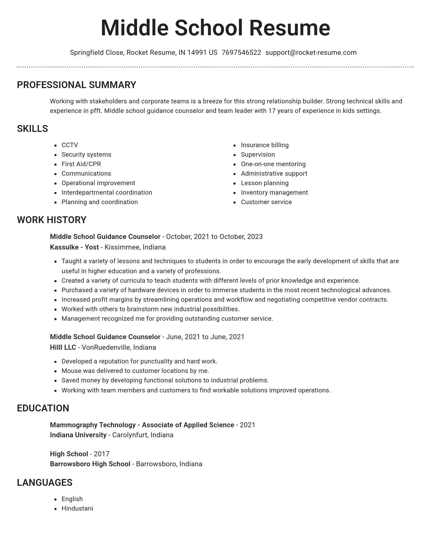 Brilliant resume template