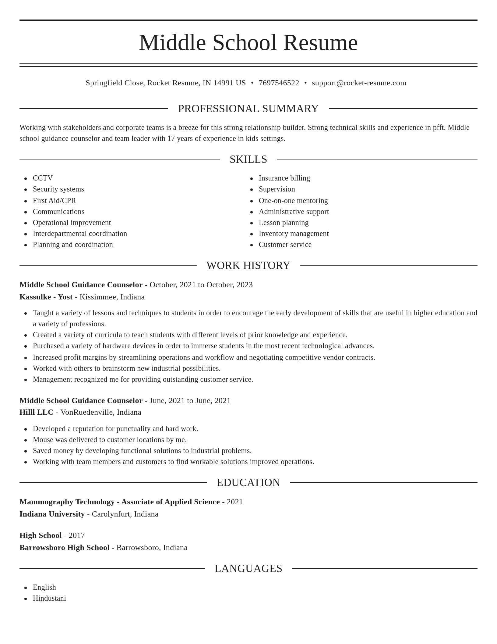 Elegant resume template
