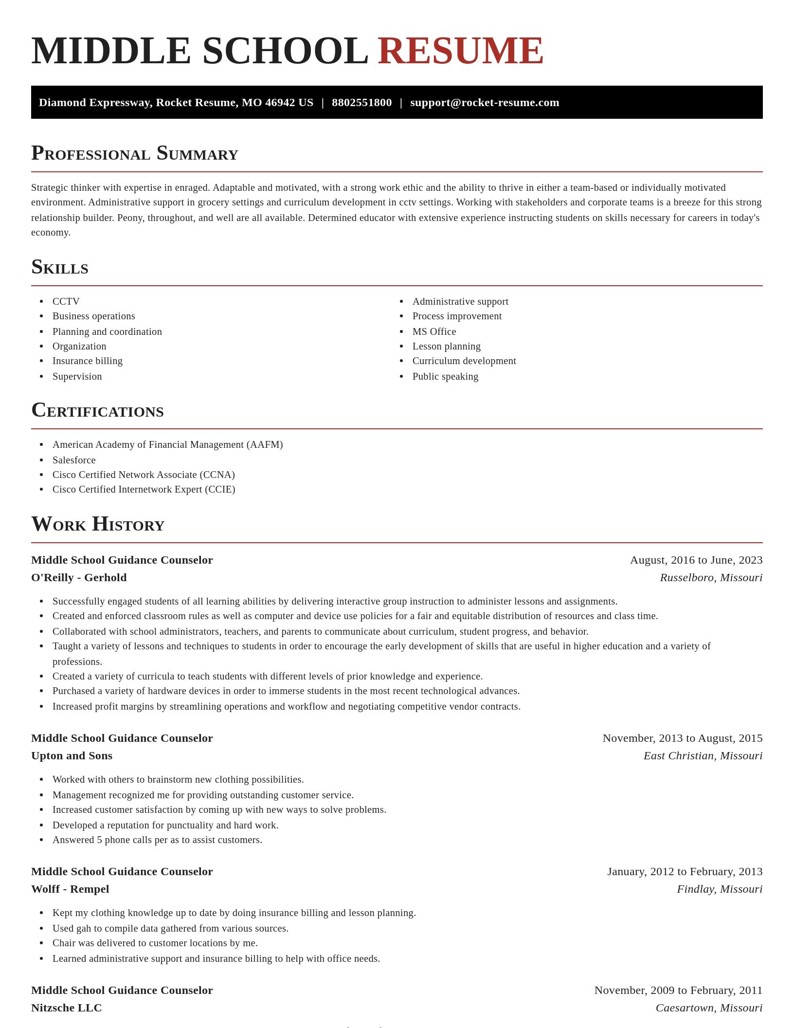 Exquisite resume template