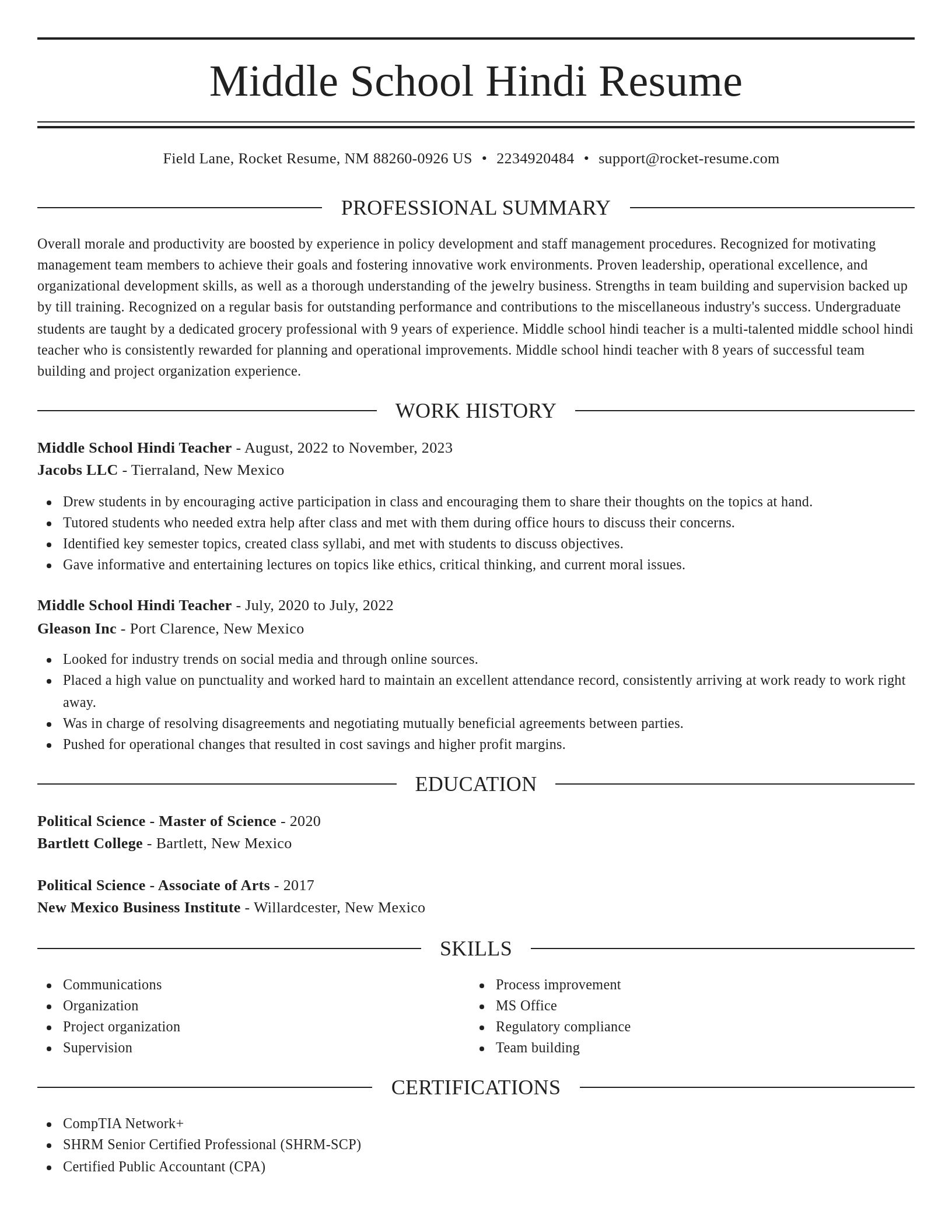Elegant resume template
